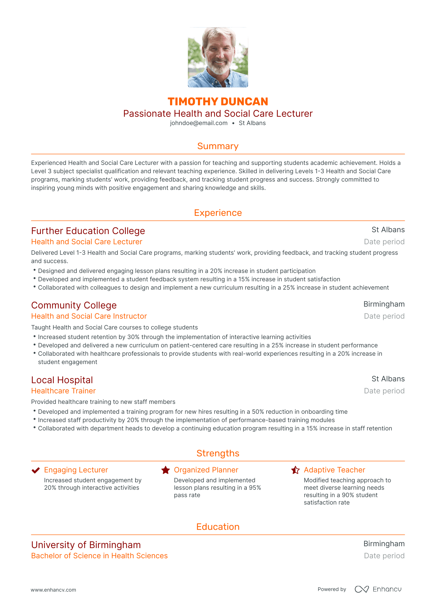 5 Lecturer Resume Examples & Guide for 2023