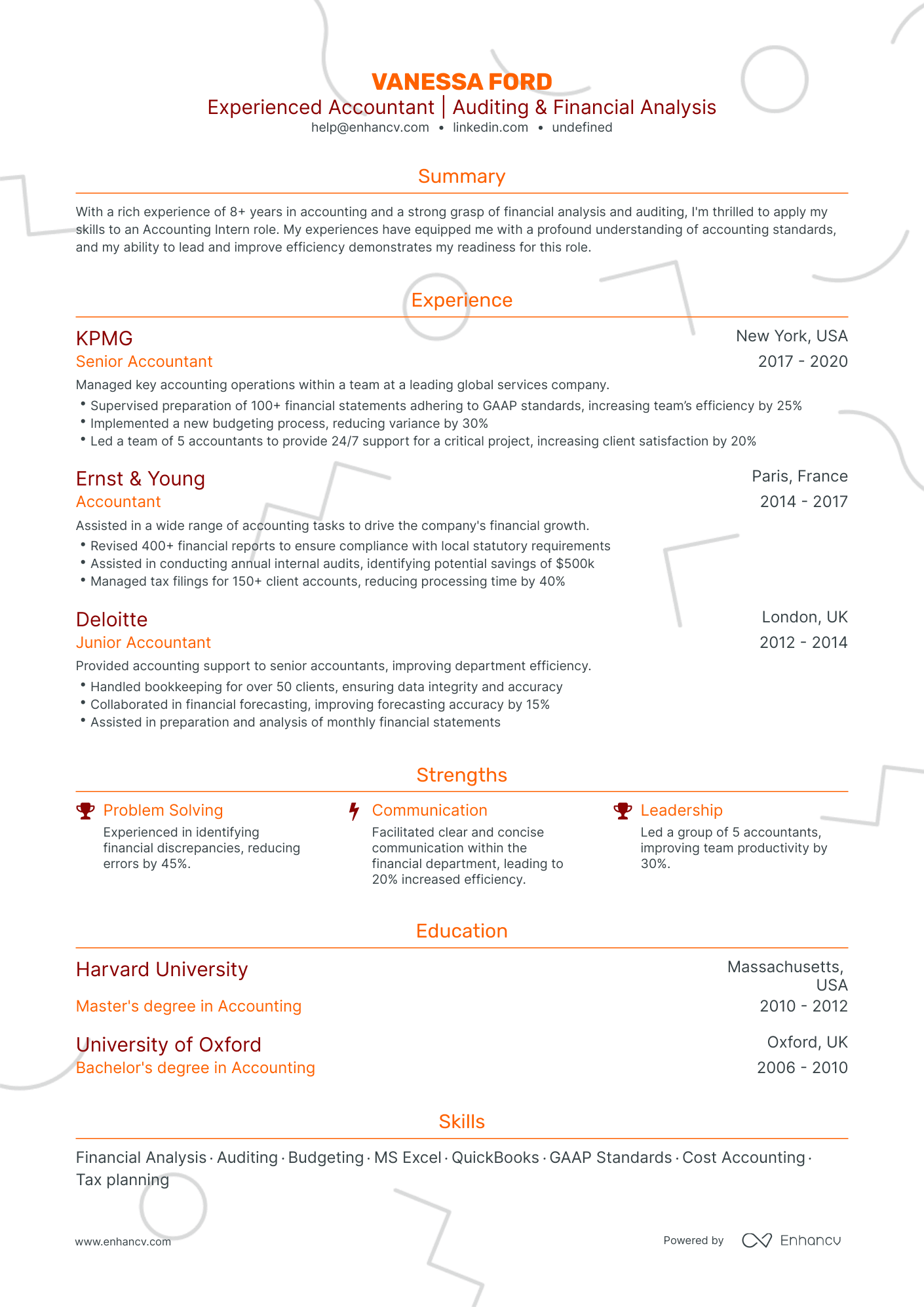 5 Accounting Intern Resume Examples & Guide for 2024