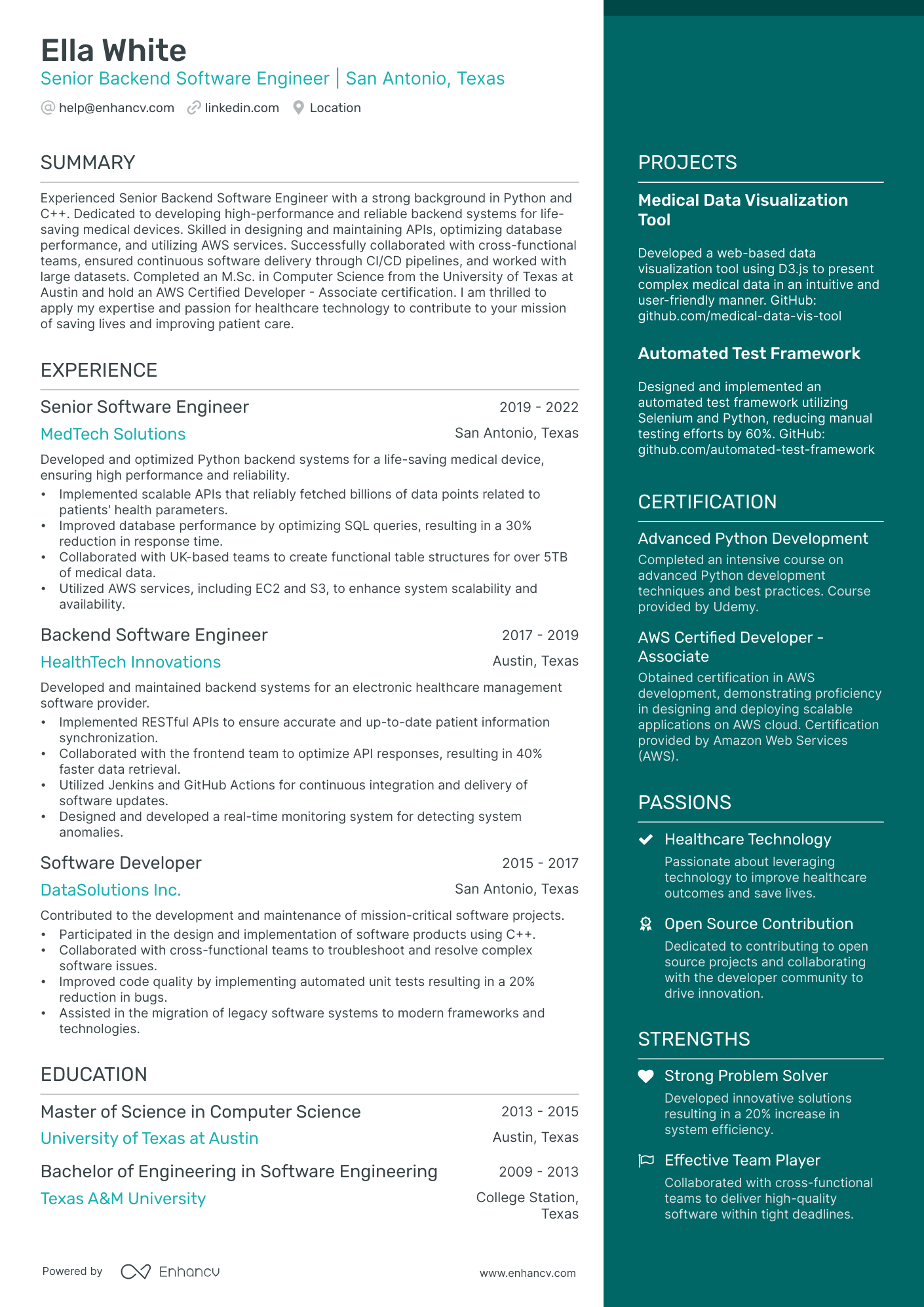 10 Aws Data Engineer Resume Examples Guide For 2025
