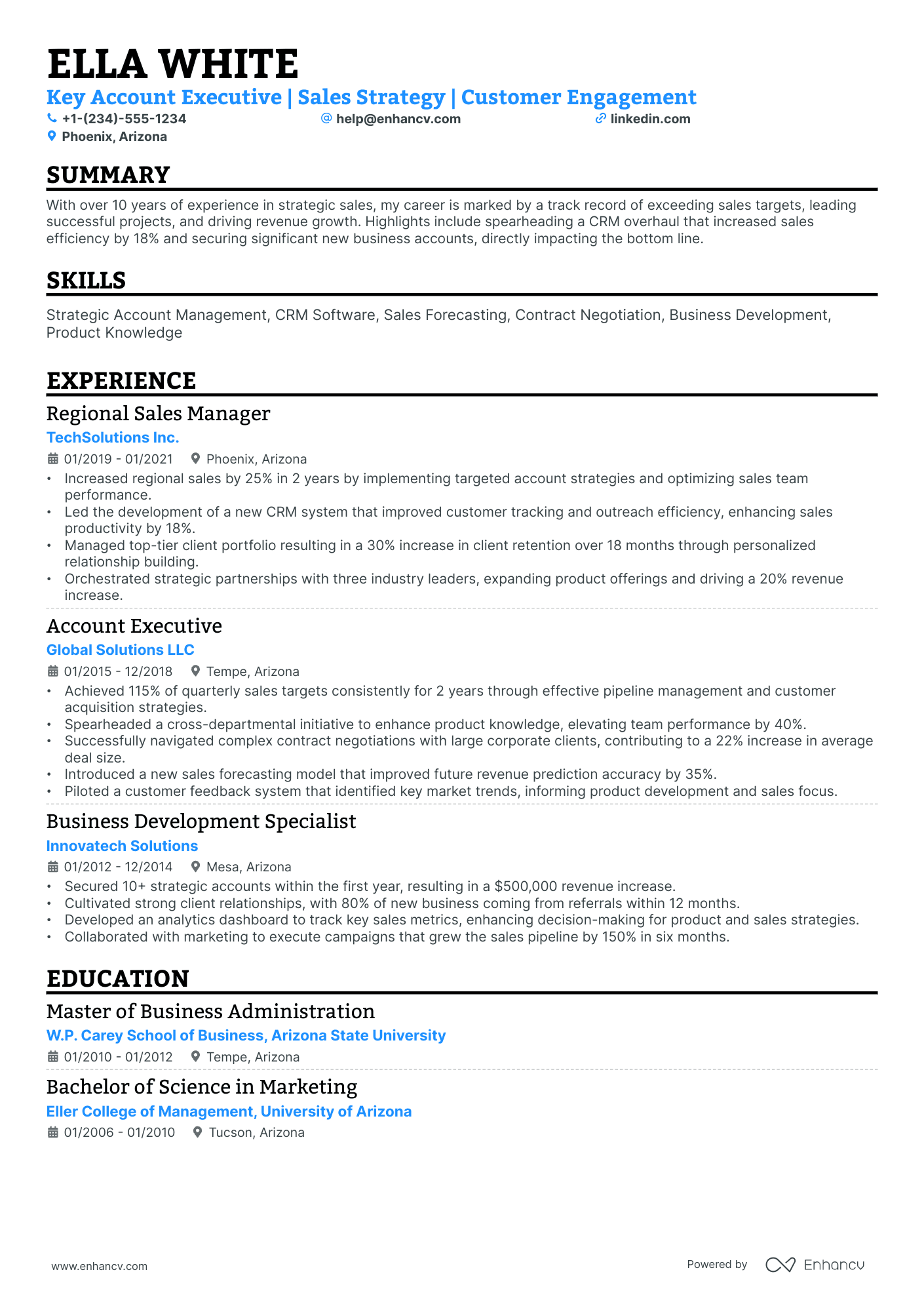 10 Sales Account Manager Resume Examples, Templates & Guide for 2026