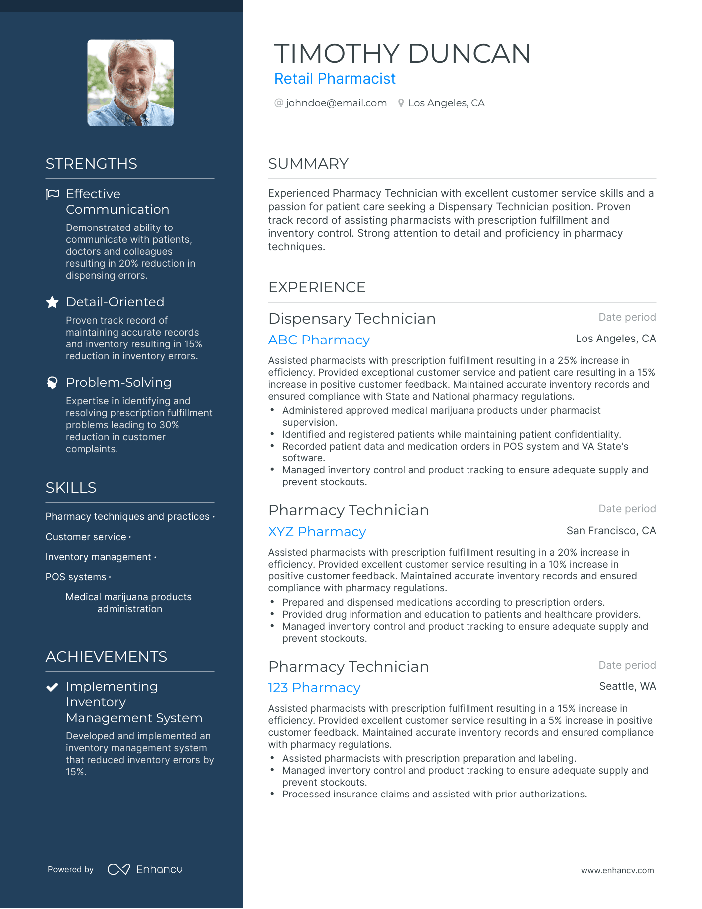 5 Retail Pharmacist Resume Examples & Guide For 2023