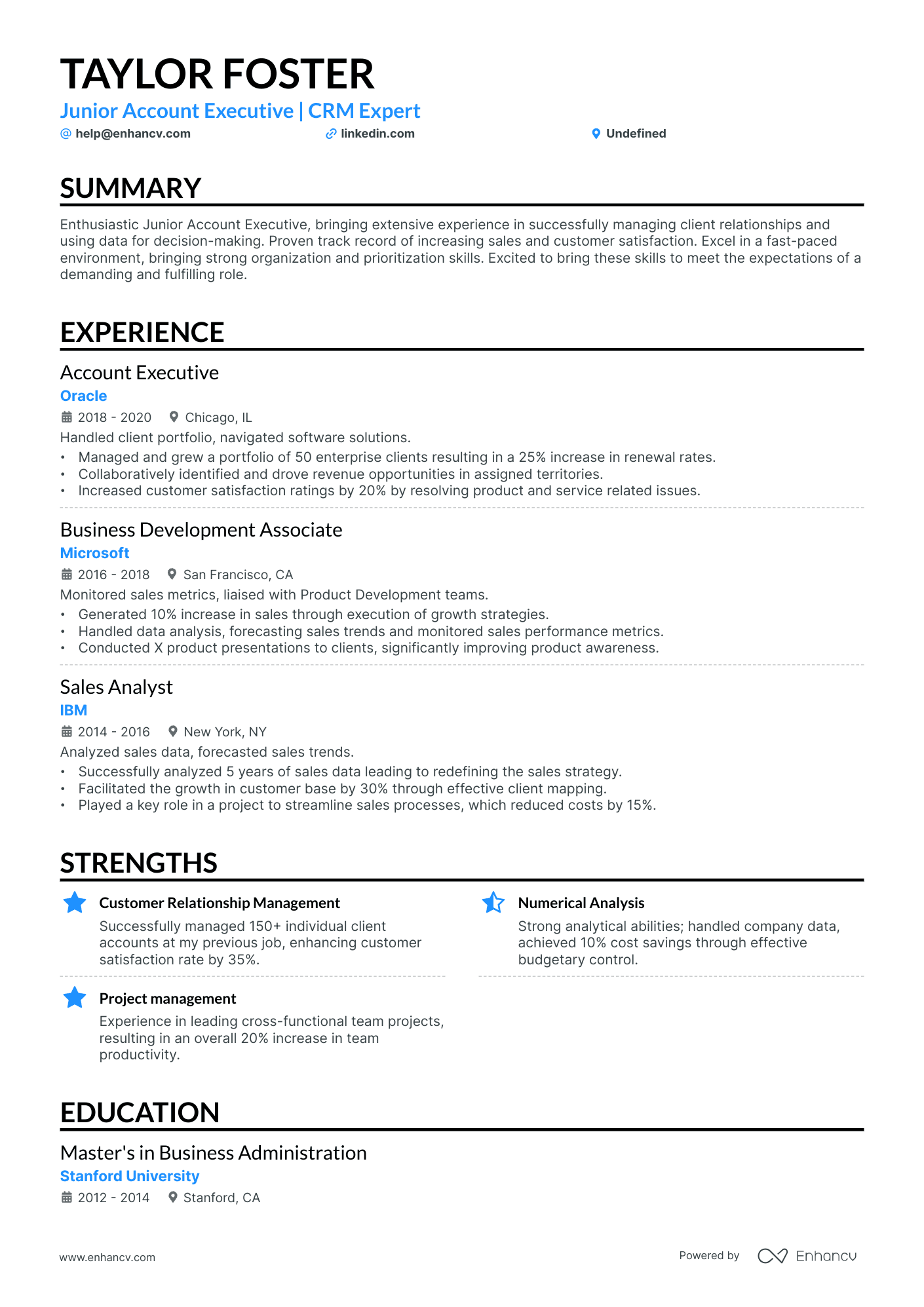 5 Junior Account Executive Resume Examples & Guide for 2024