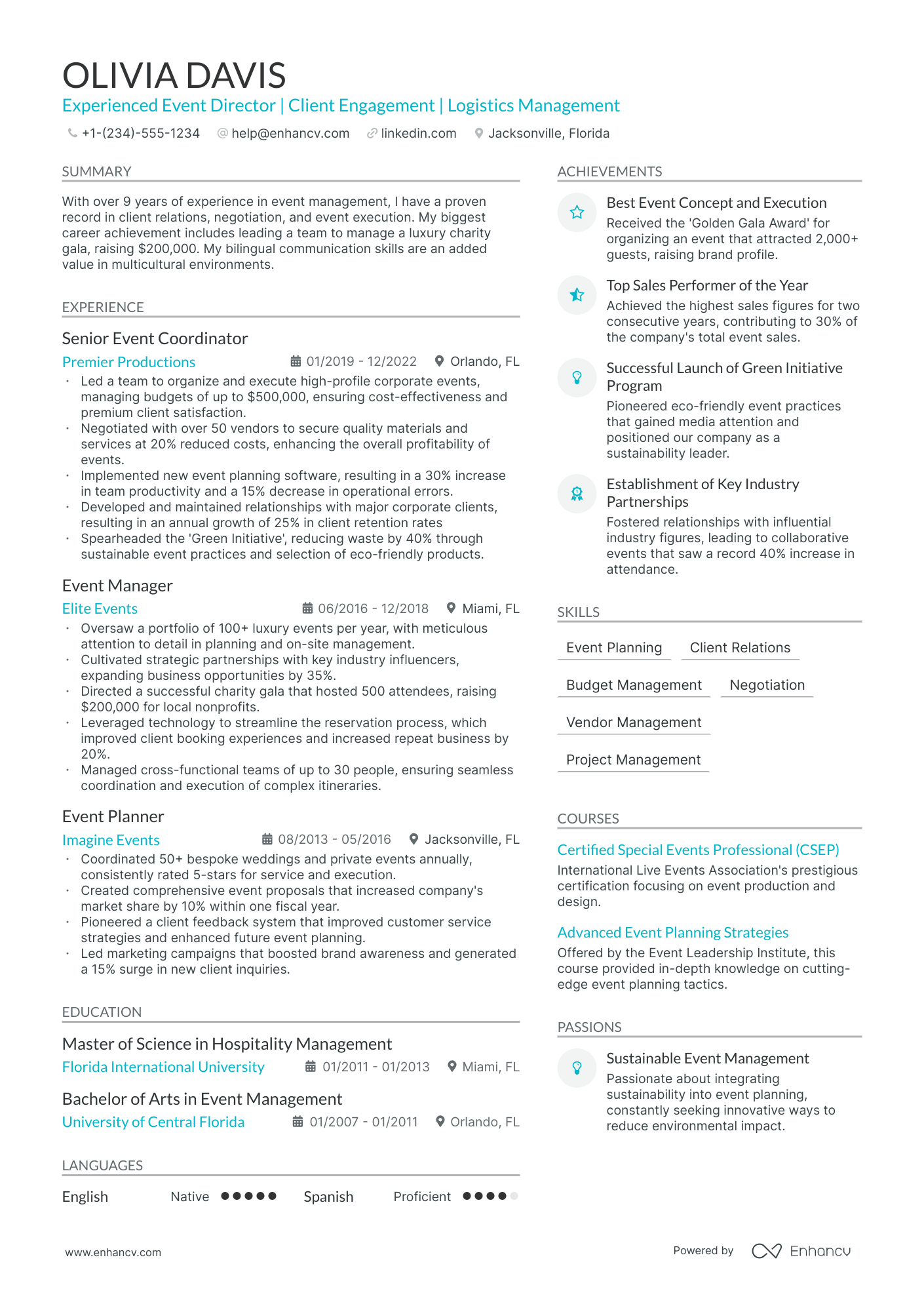5 Event Director Resume Examples & Guide for 2024