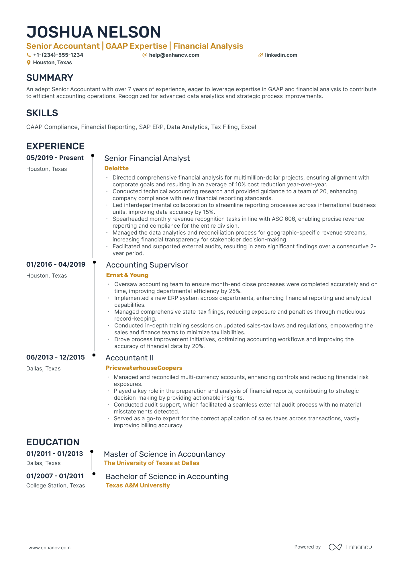 10 Management Accounting Resume Examples & Guide for 2026