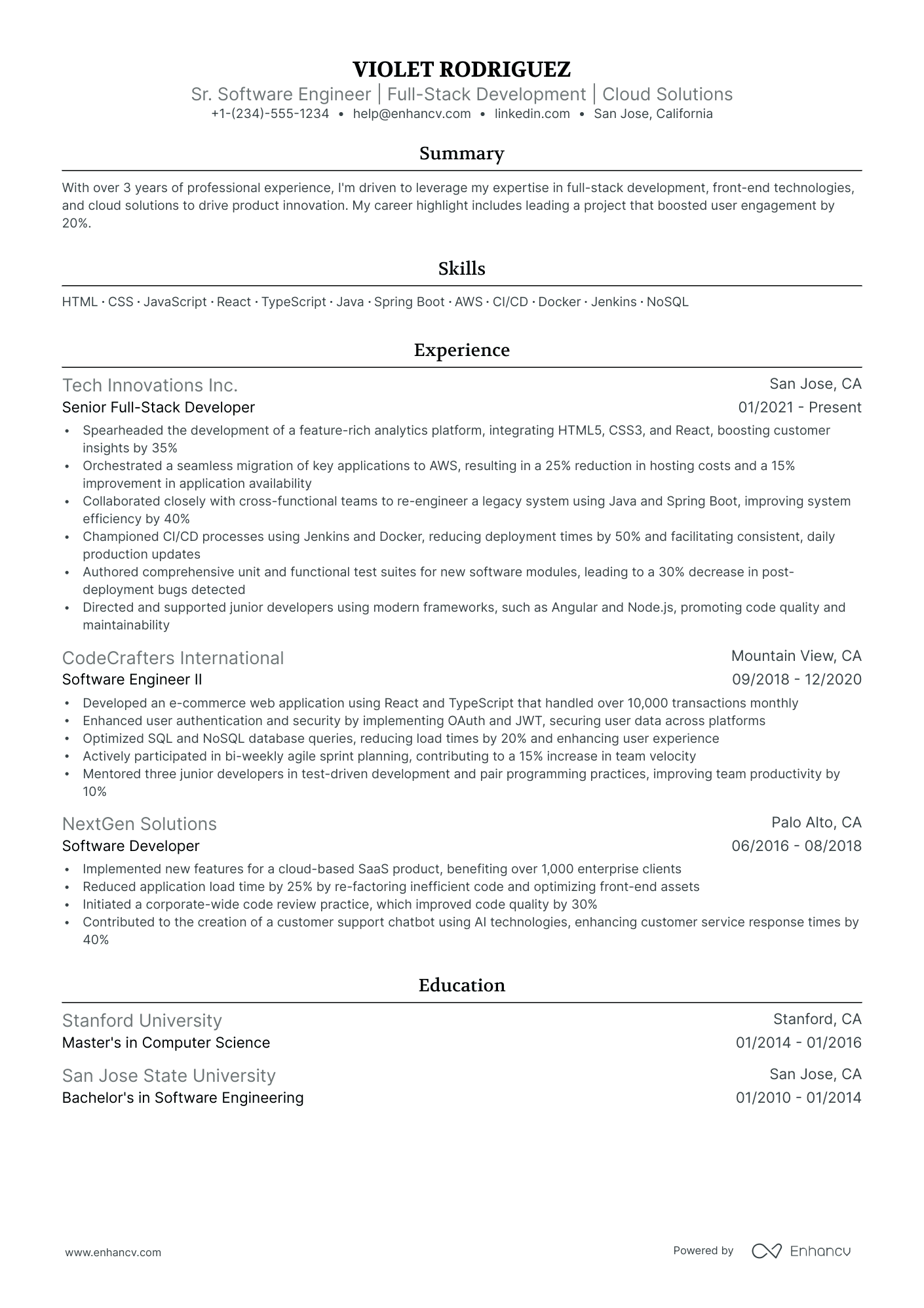 5 Senior Software Engineer Resume Examples & Guide for 2024