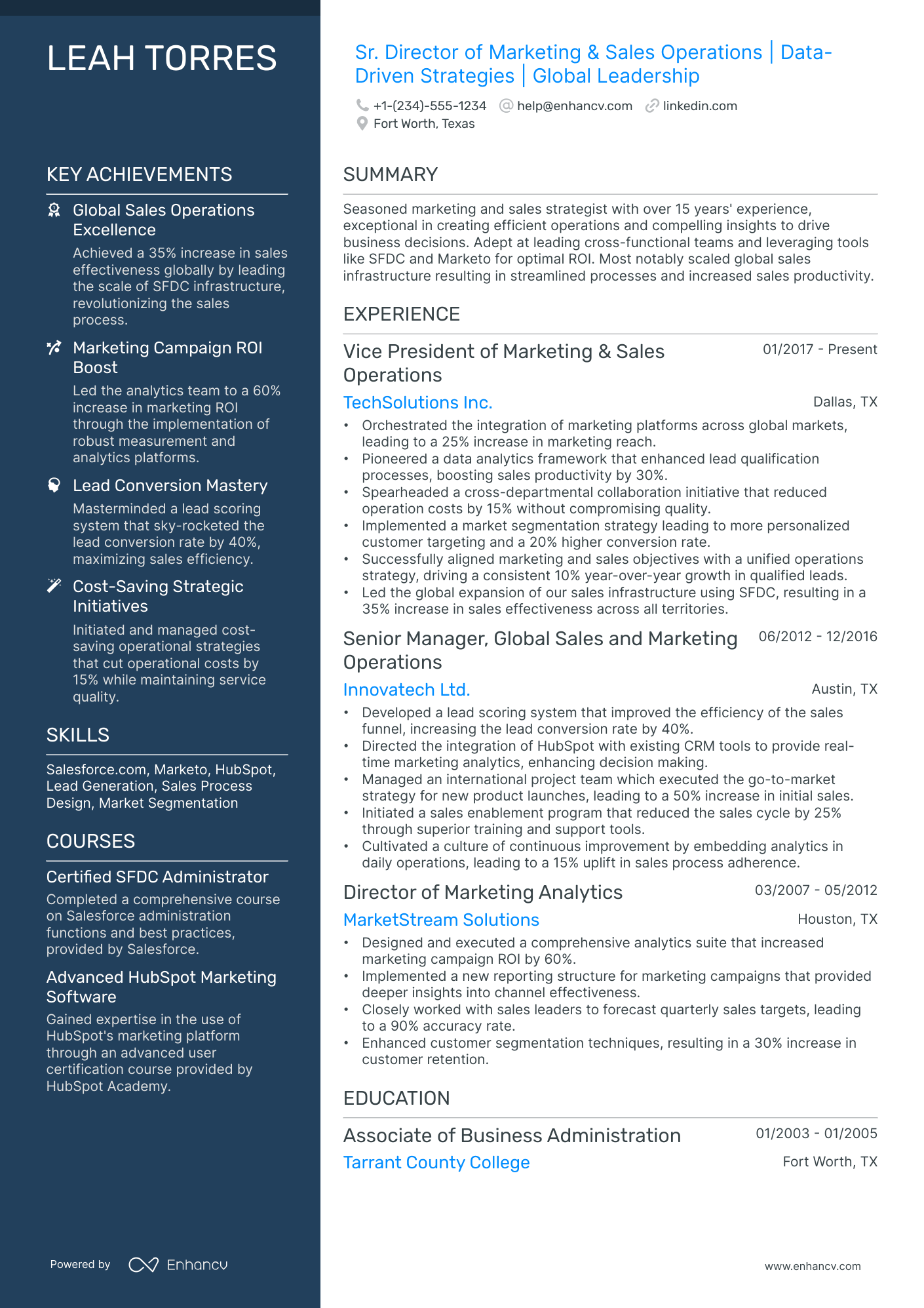 10 Marketing And Sales Resume Examples & Guide for 2026