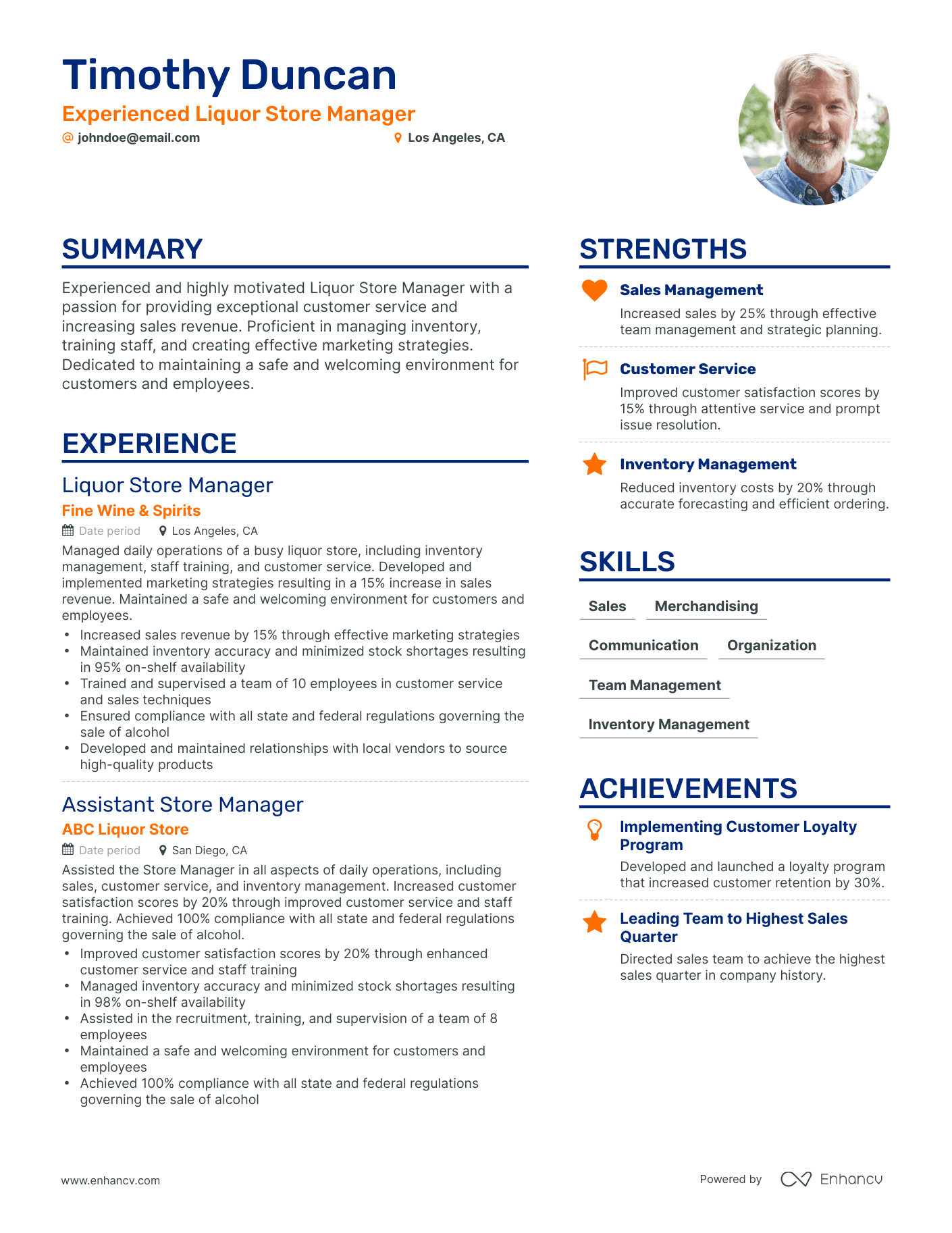 5 Liquor Store Manager Resume Examples & Guide for 2023