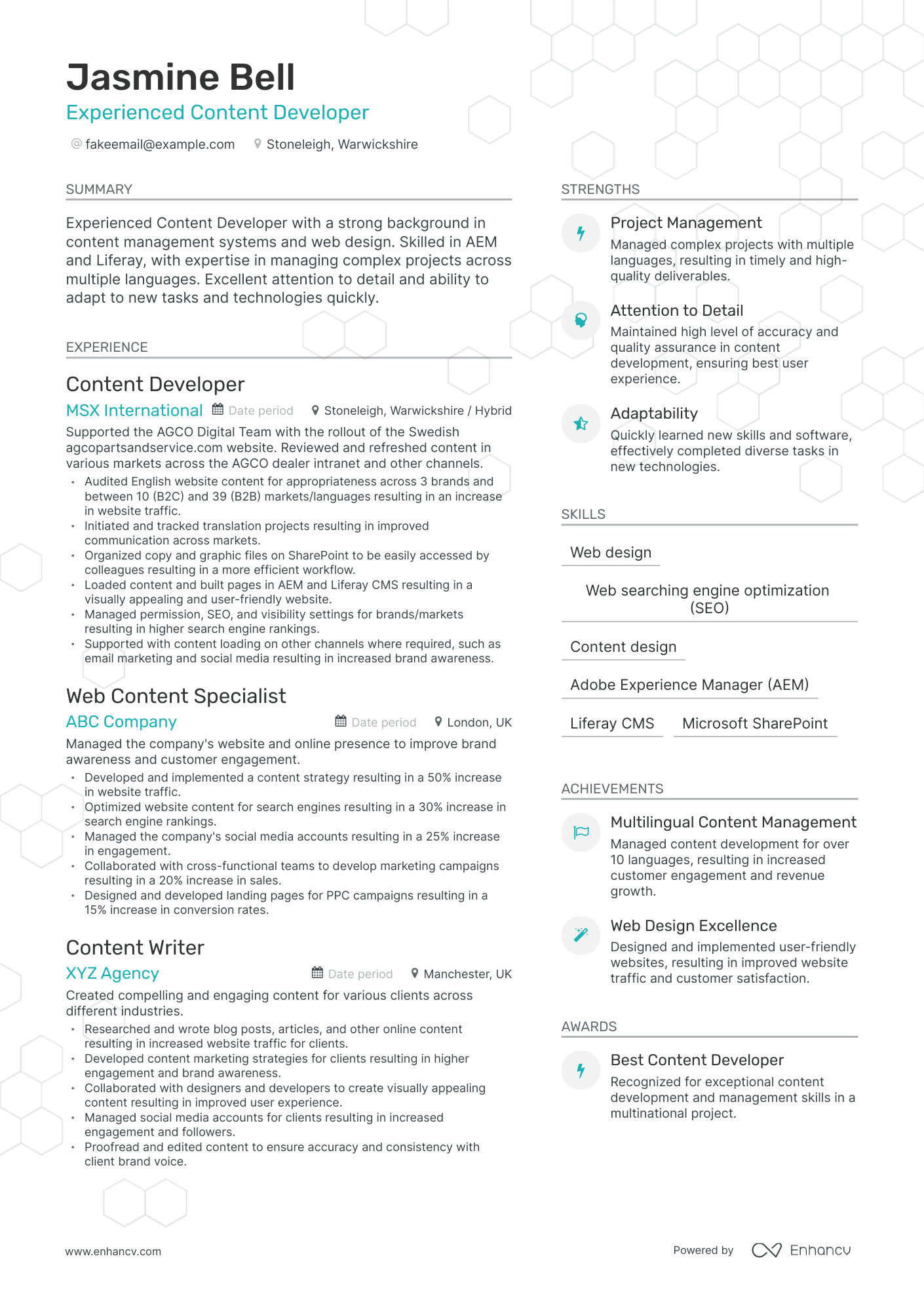 5 Content Developer Resume Examples & Guide for 2023