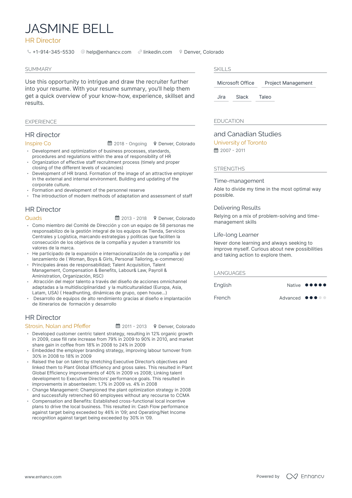 HR Director Resume Examples & Guide for 2023 (Layout, Skills, Keywords ...