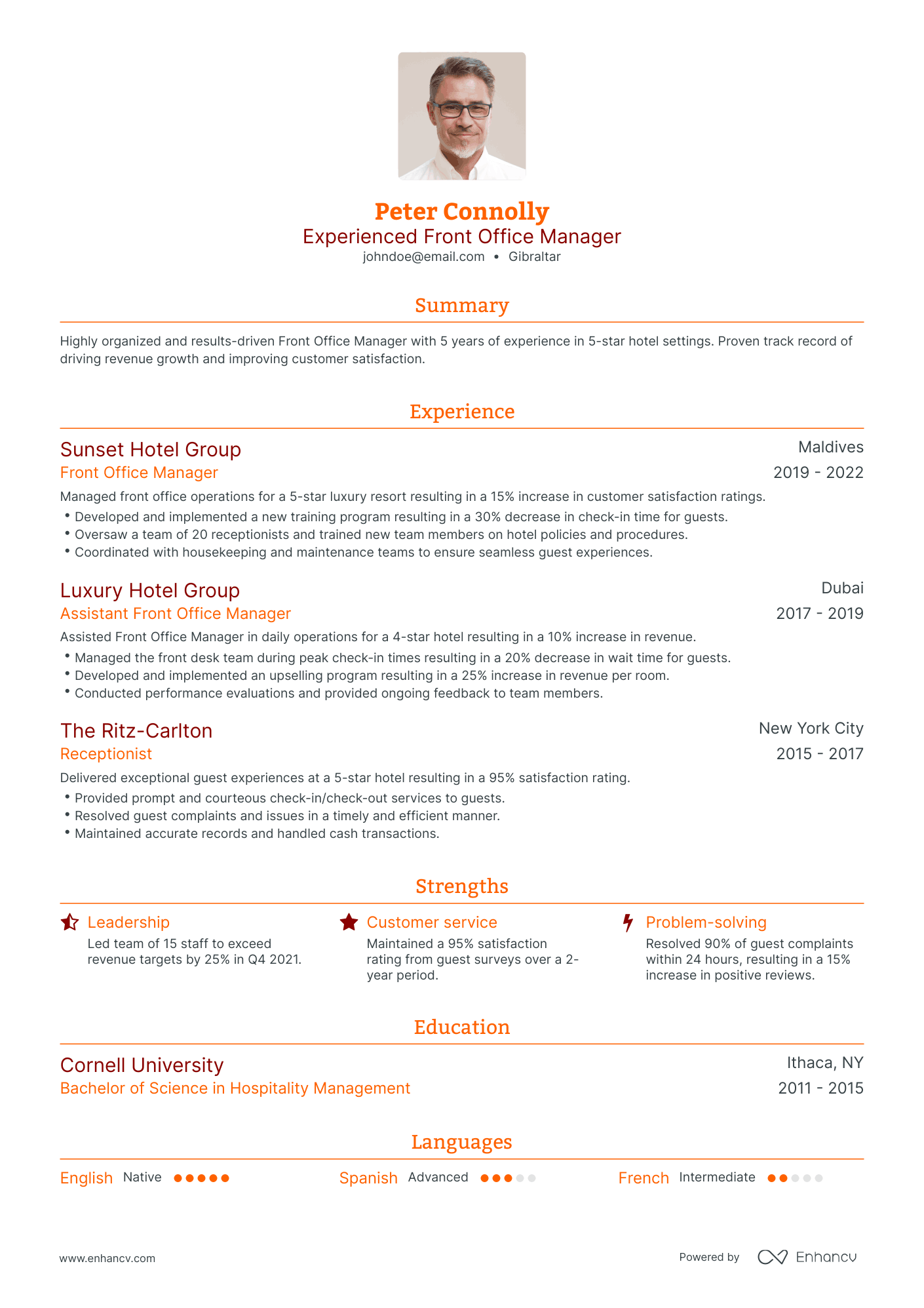 5 Front Office Manager Resume Examples & Guide for 2024