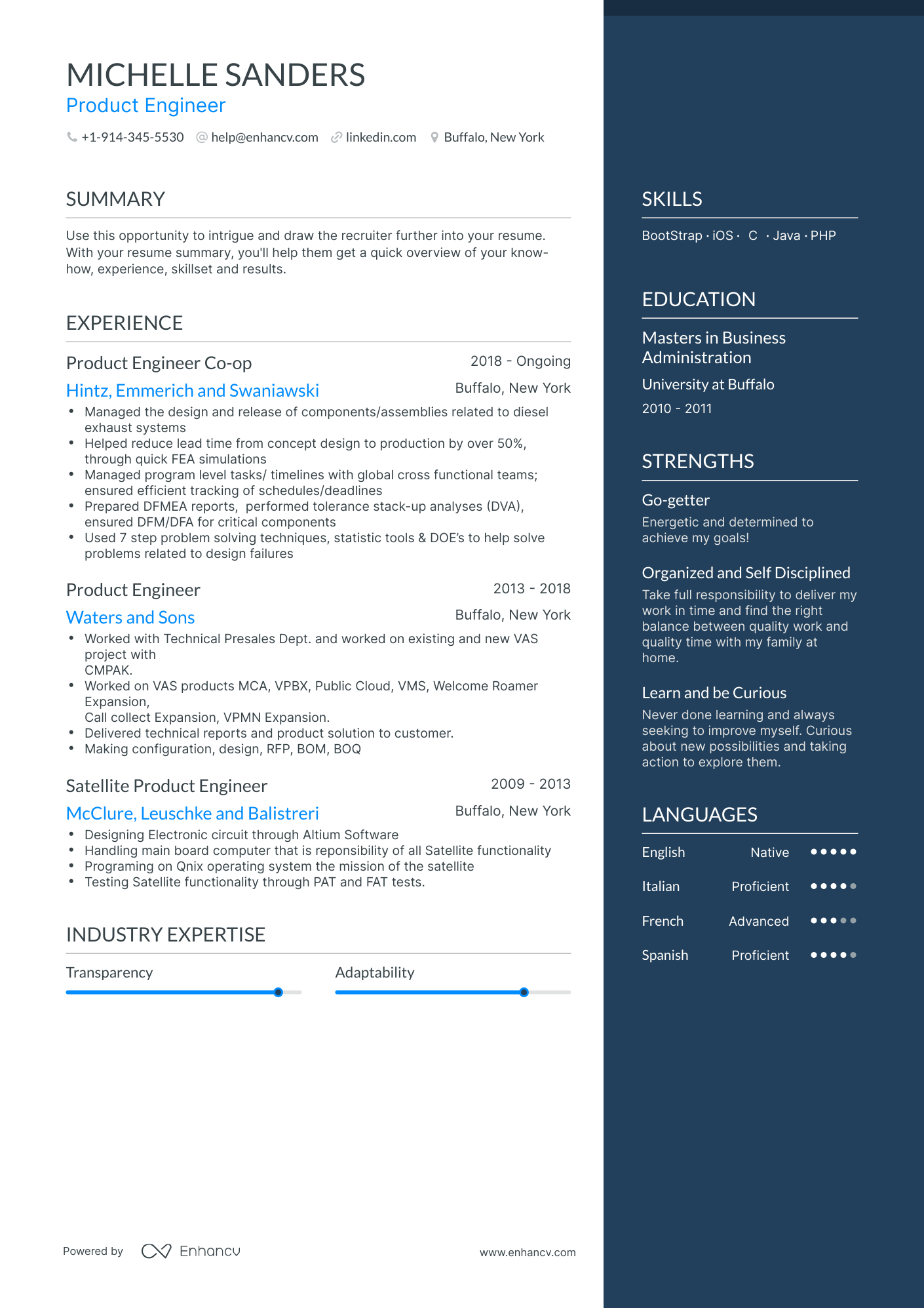 5 Product Engineer Resume Examples & Guide for 2023