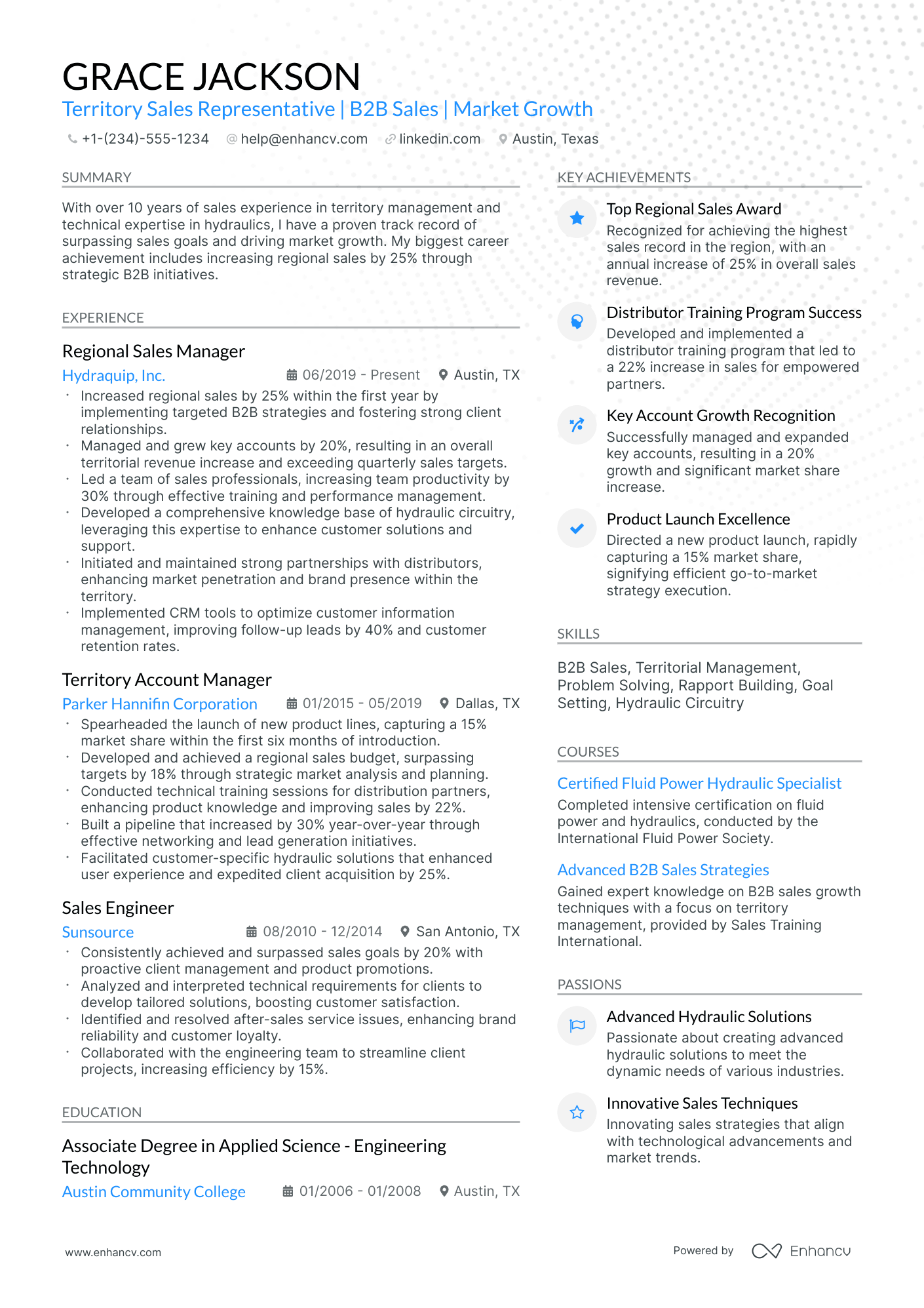 10 Territory Sales Representative Resume Examples & Guide for 2026
