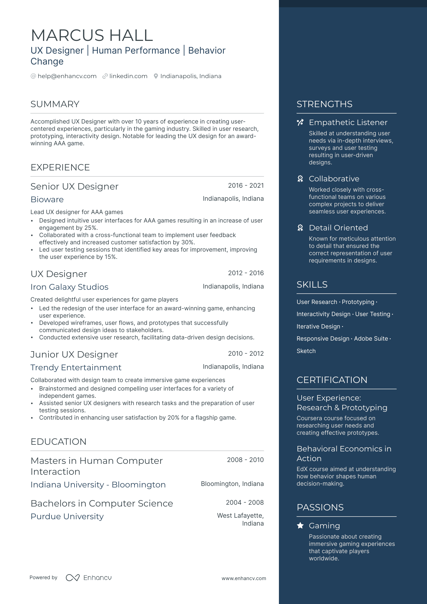 5 Senior UX Designer Resume Examples & Guide for 2024