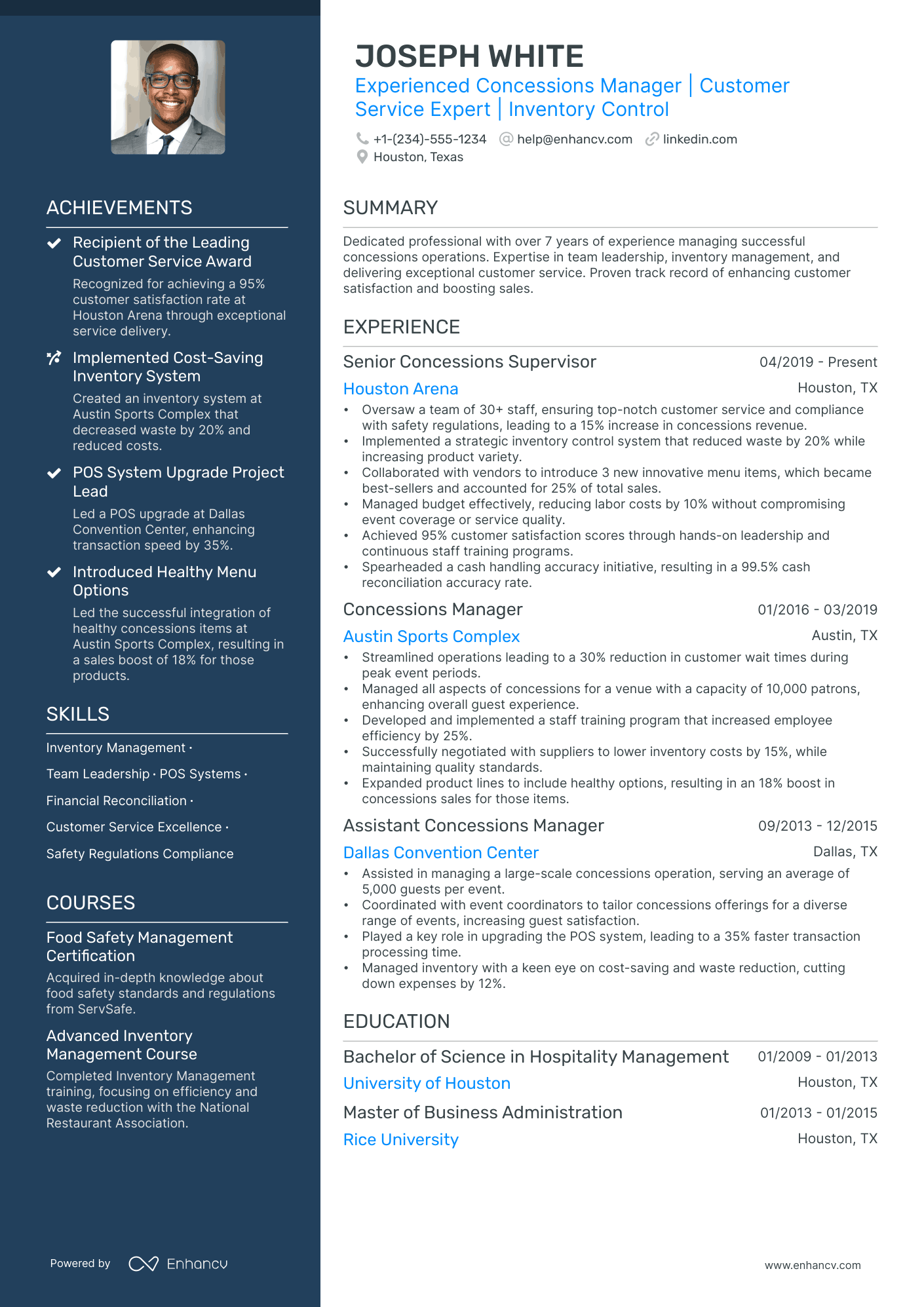 5 Venue Manager Resume Examples & Guide for 2024