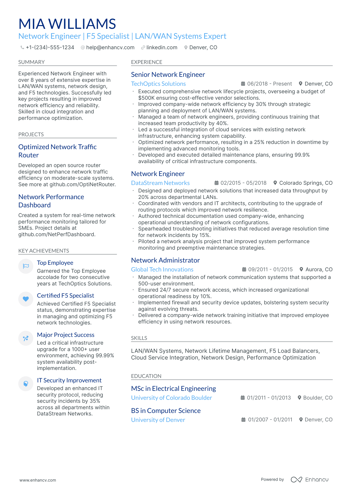 10 F5 Network Engineer Resume Examples & Guide for 2026