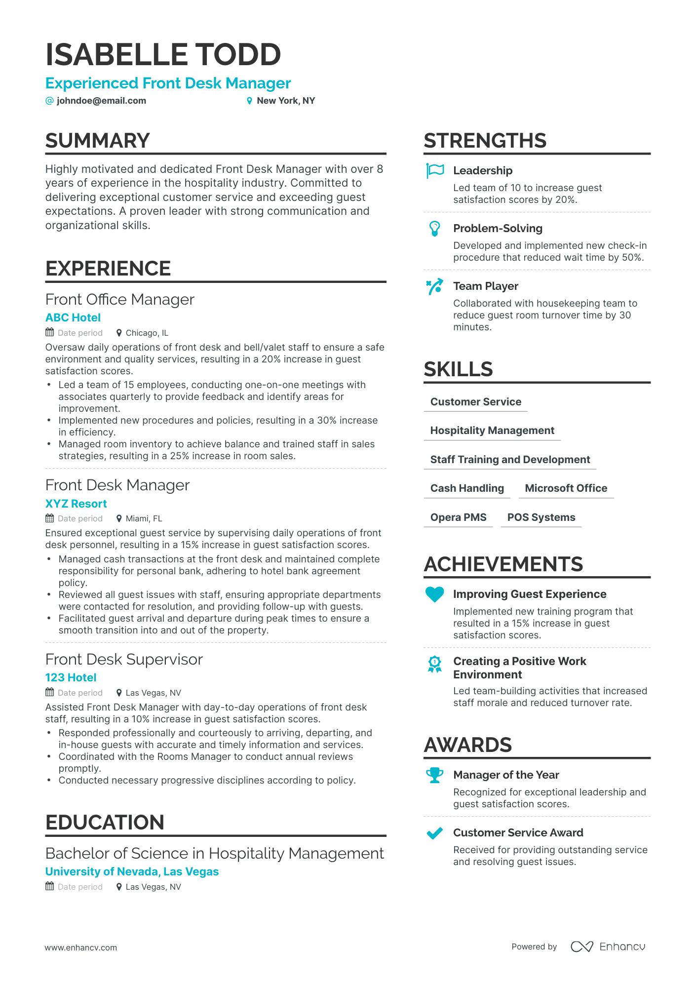 9 Front Desk Receptionist Resume Examples & Guide for 2024