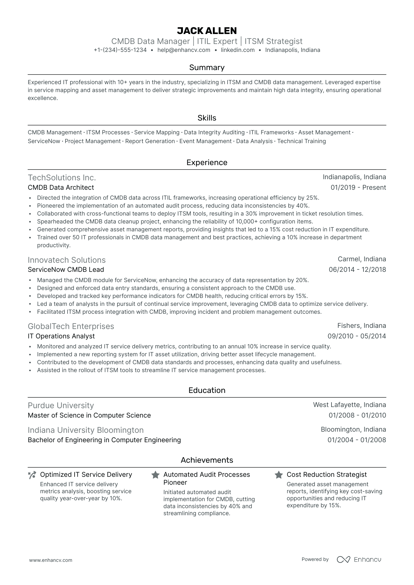 5 Servicenow Business Analyst Resume Examples & Guide for 2024