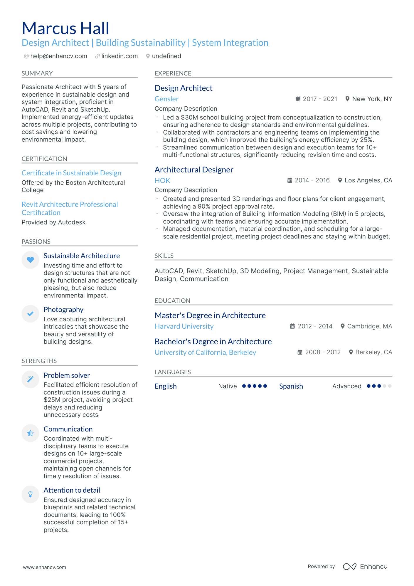 10 Architecture Intern Resume Examples & Guide for 2026