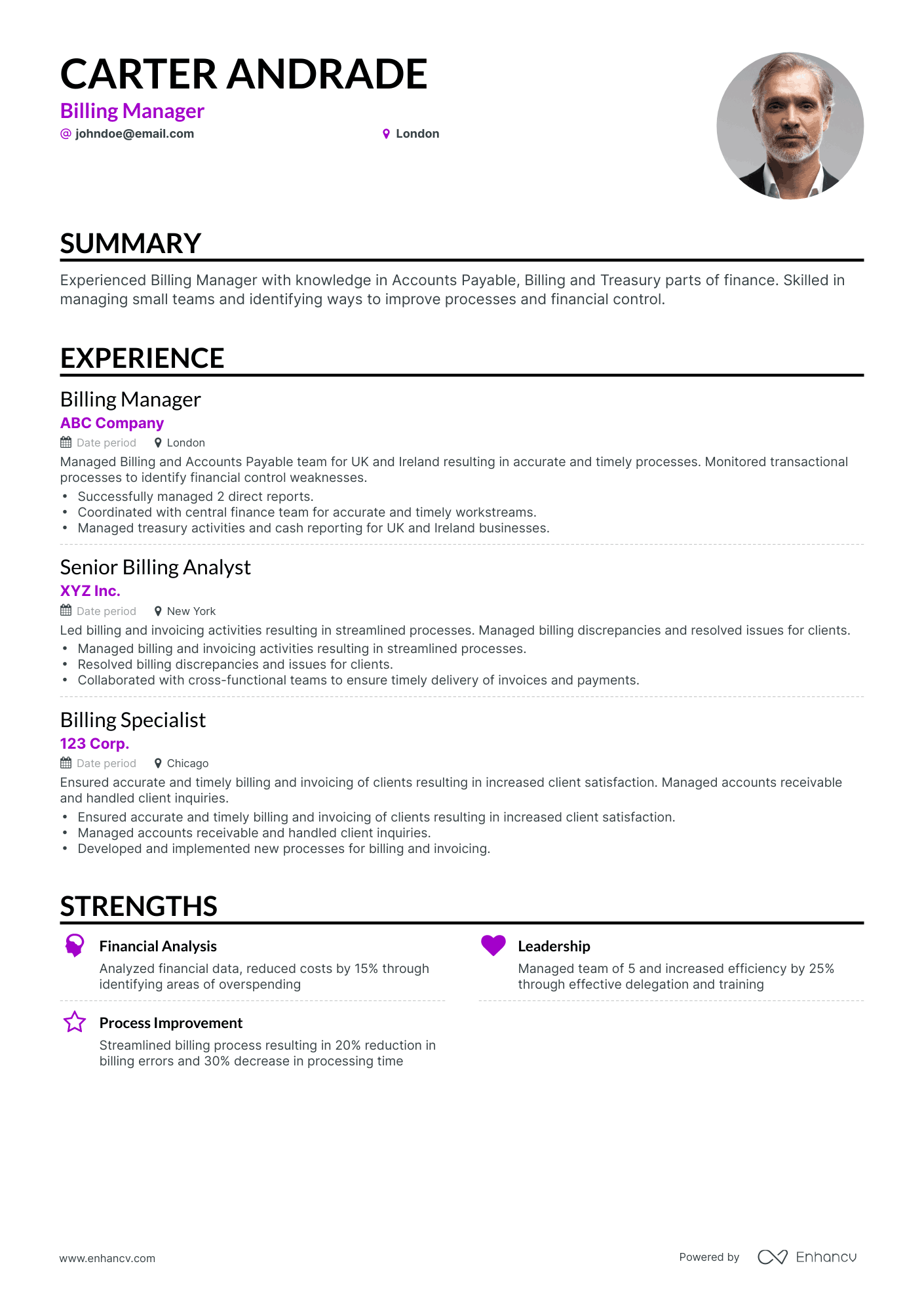 2 Billing Manager Resume Examples & Guide for 2023