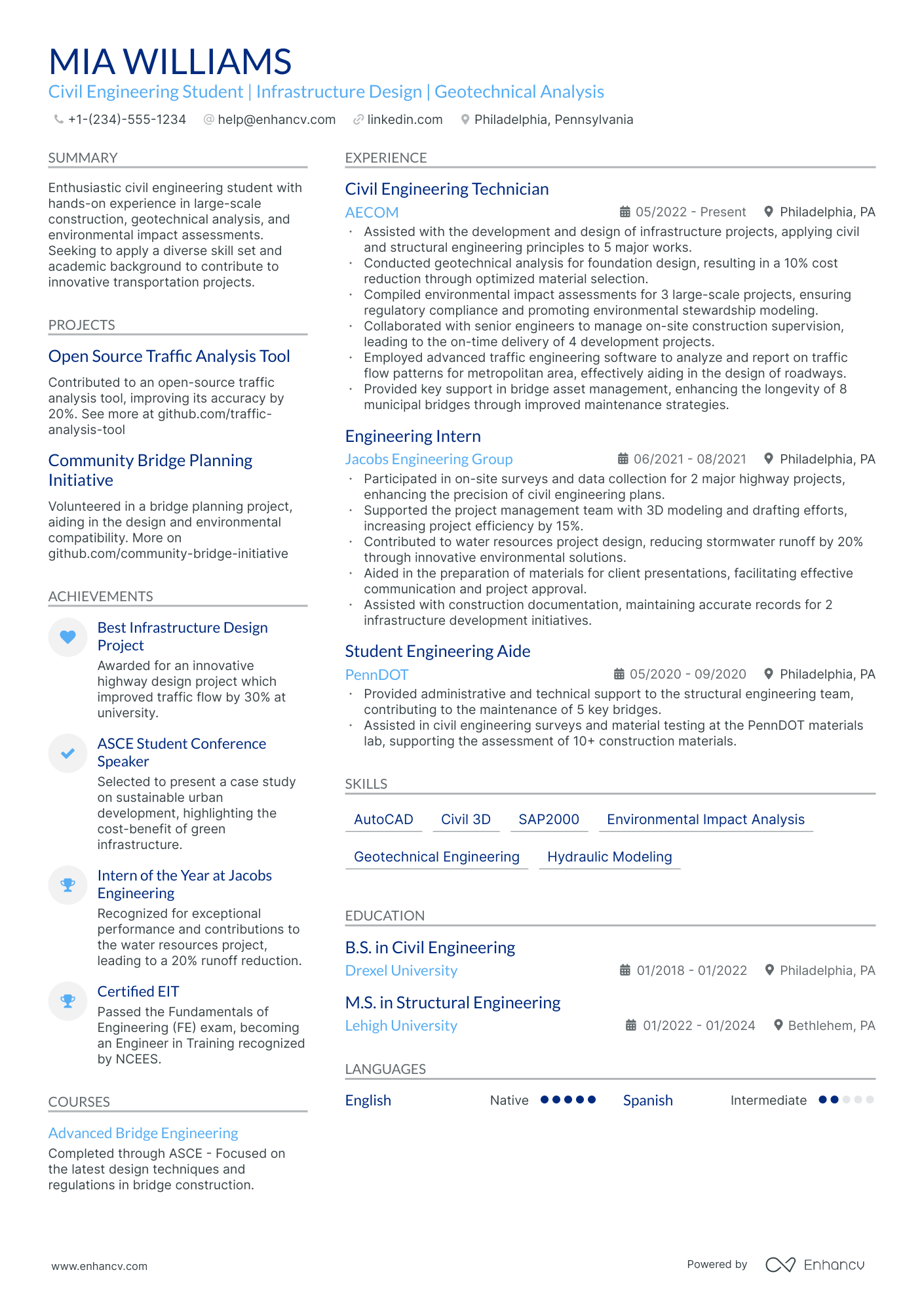 5 Engineering Student Resume Examples & Guide for 2024