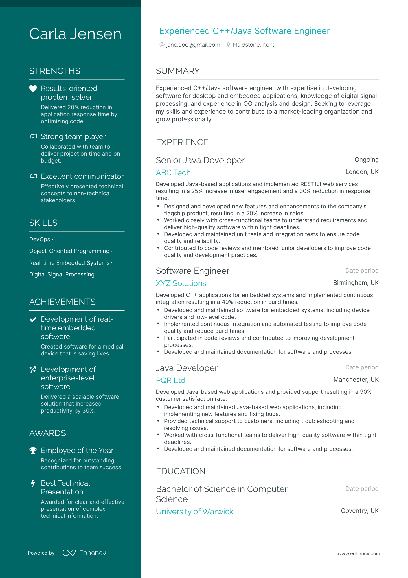 8 Java Developer Resume Examples & Guide for 2024