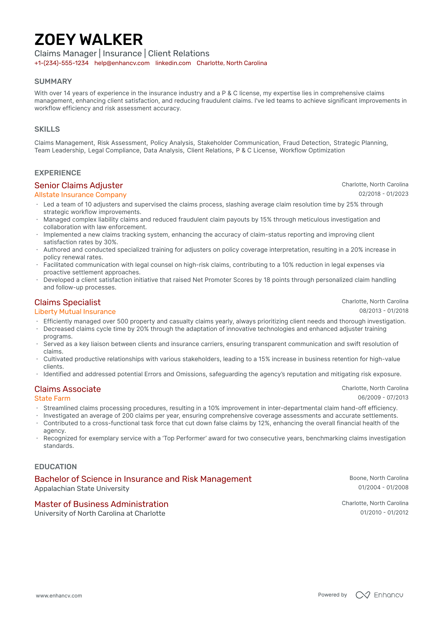 5 Claims Manager Resume Examples & Guide for 2024