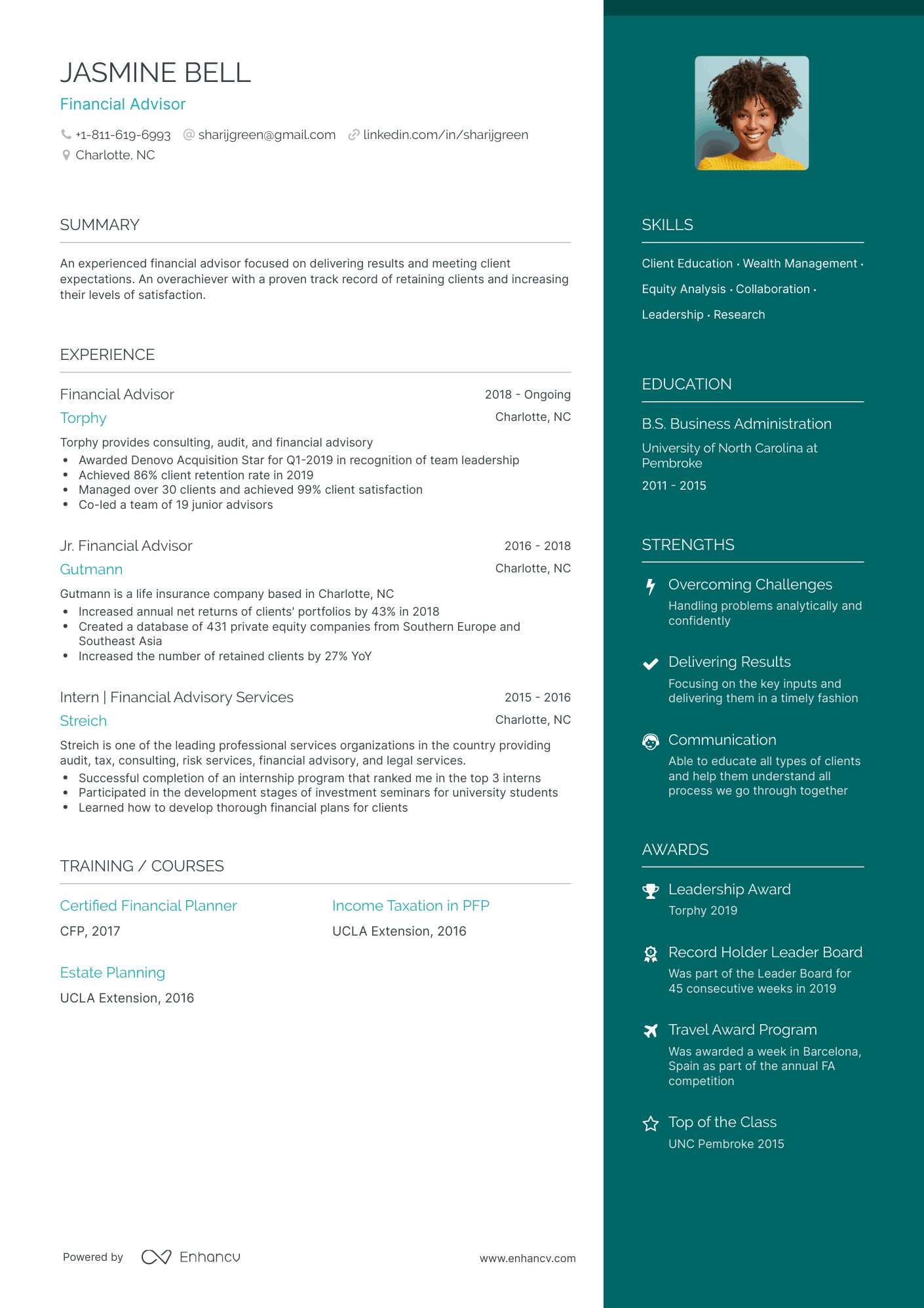 5 Financial Advisor Resume Examples & Guide for 2024