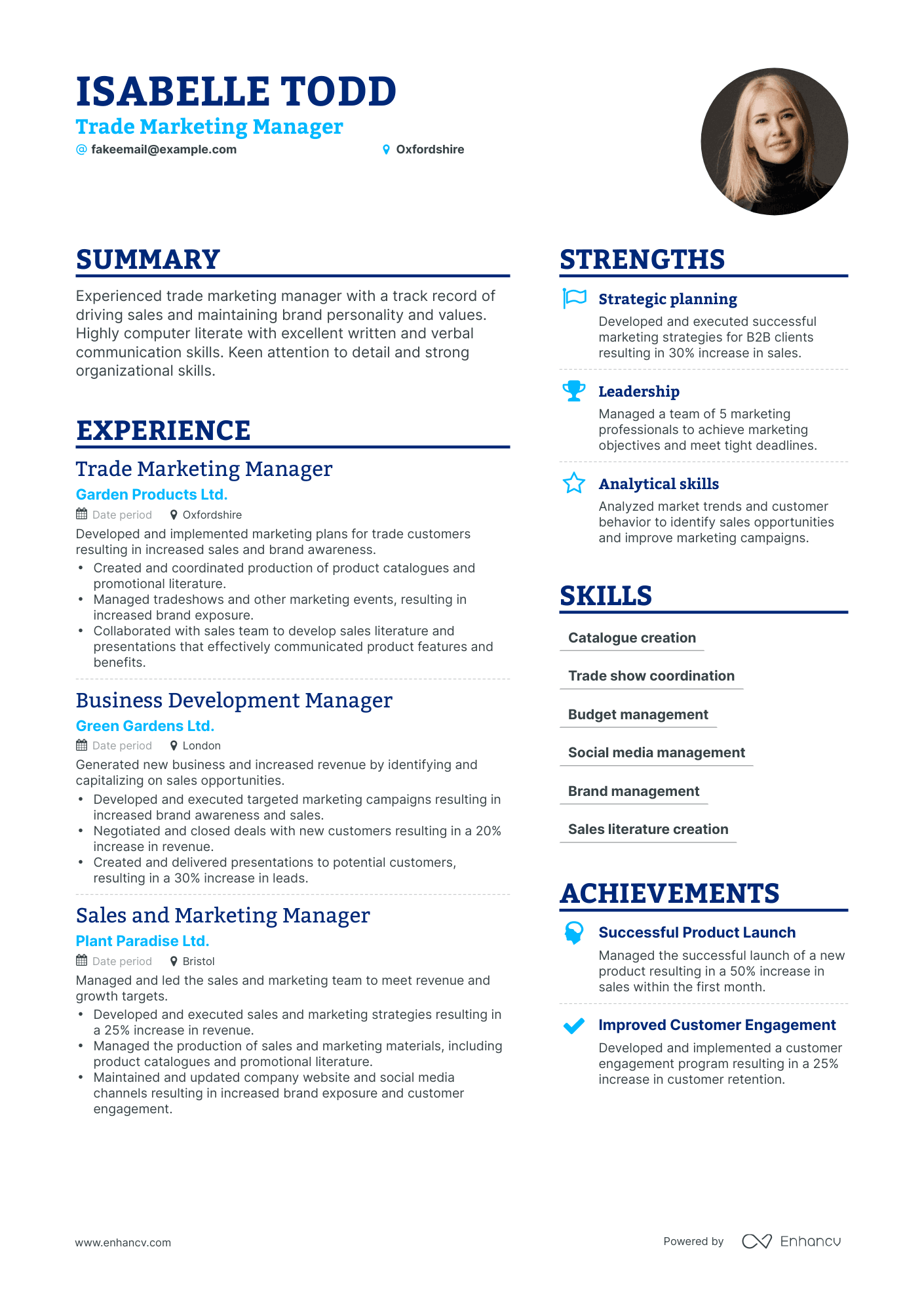 5 Trade Marketing Manager Resume Examples & Guide for 2024