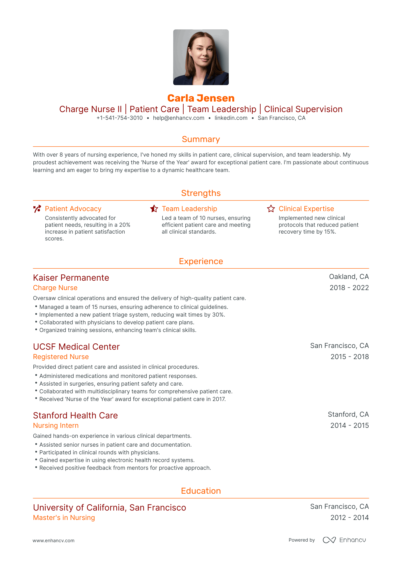 5 Charge Nurse Resume Examples & Guide for 2023