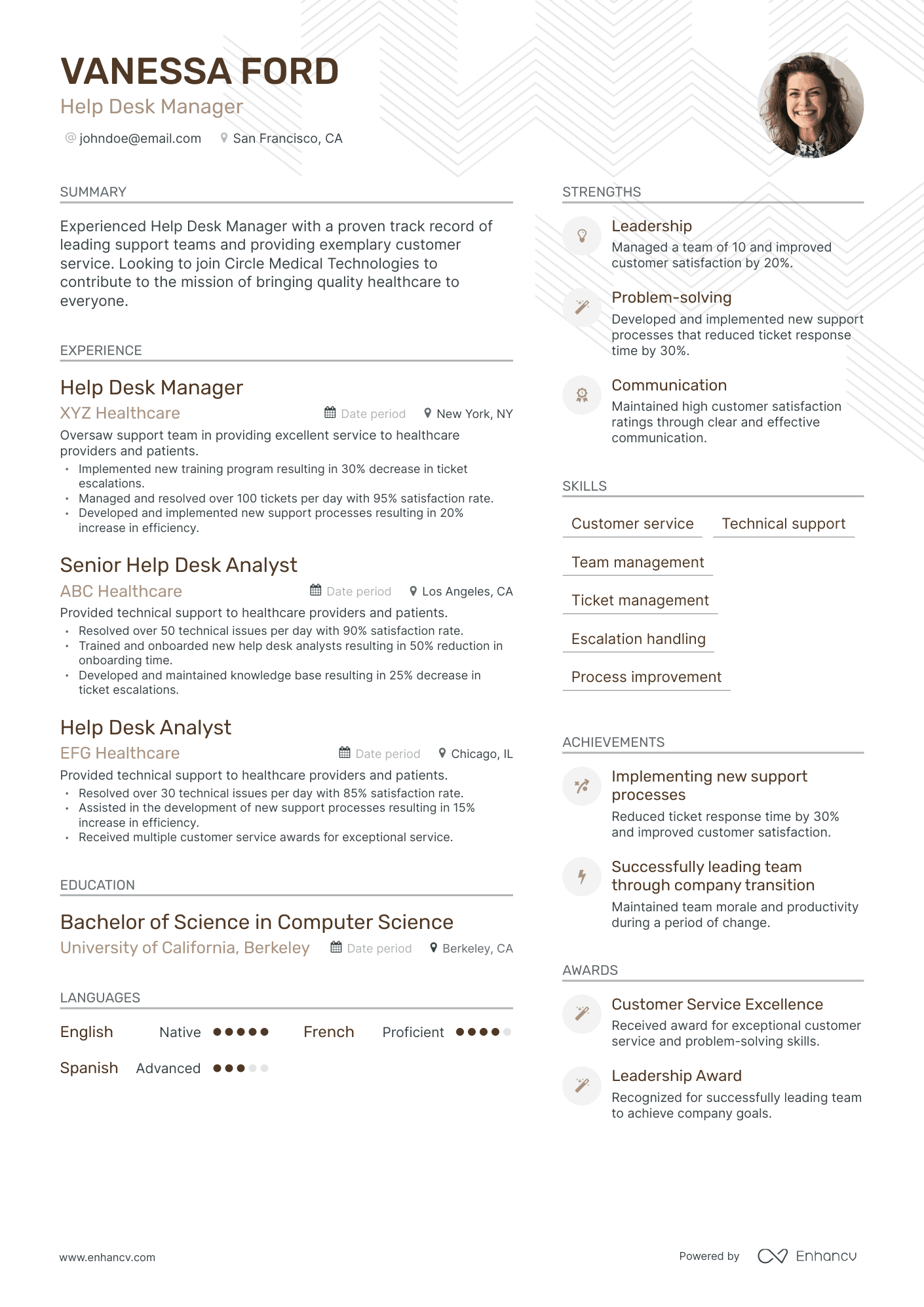 5 Help Desk Manager Resume Examples & Guide for 2023