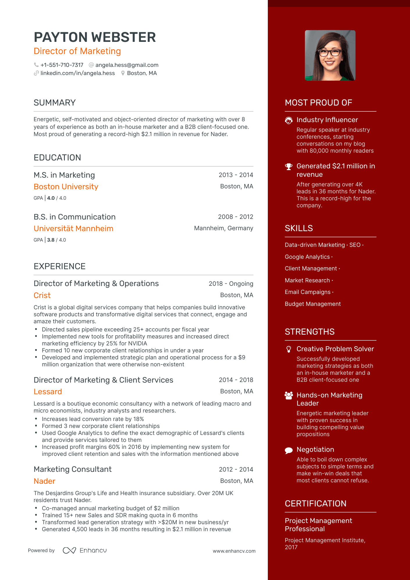 8 Marketing Director Resume Examples & Guide for 2024