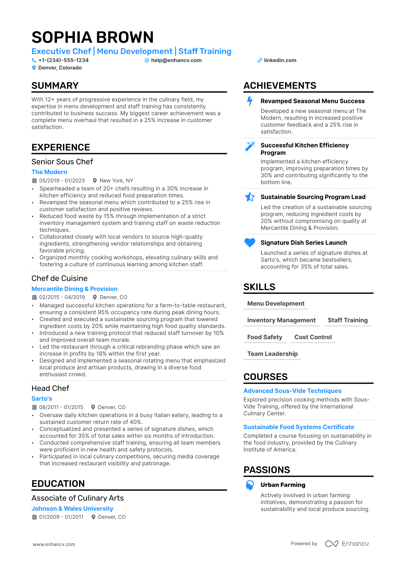 8 Chef Resume Examples & Guide for 2024