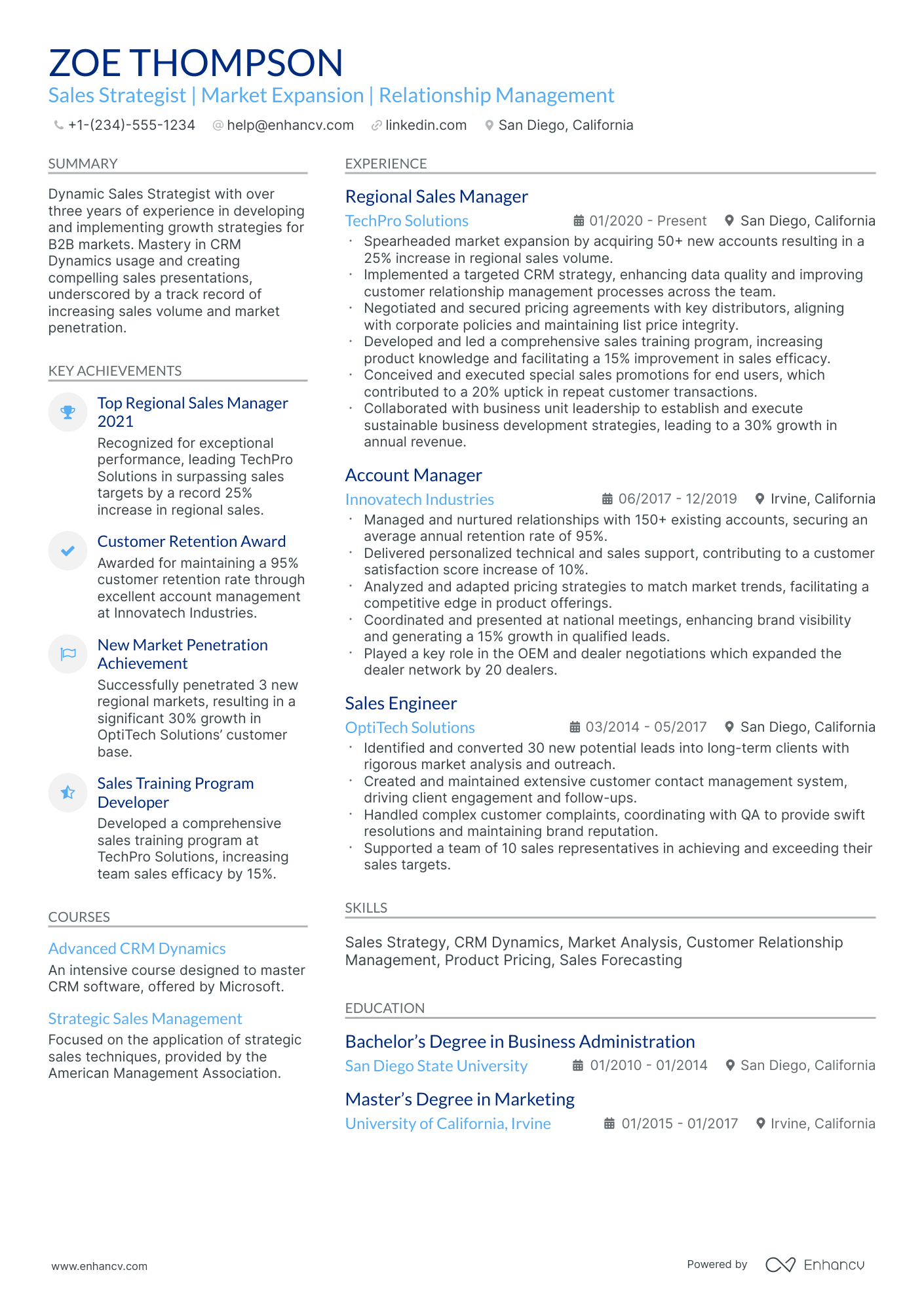 10 Area Sales Manager Resume Examples & Guide for 2026
