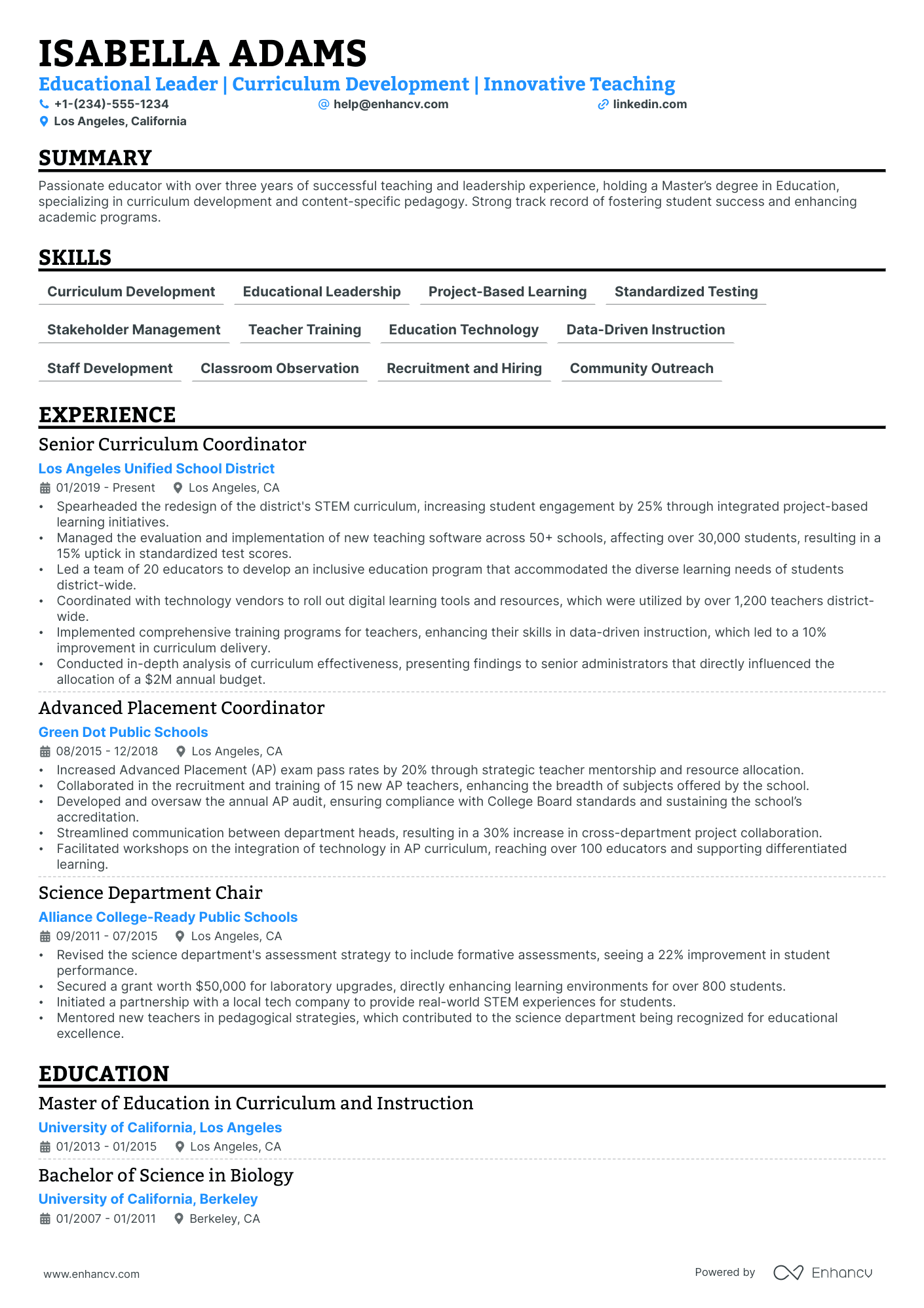 5 Department Head Resume Examples & Guide for 2024