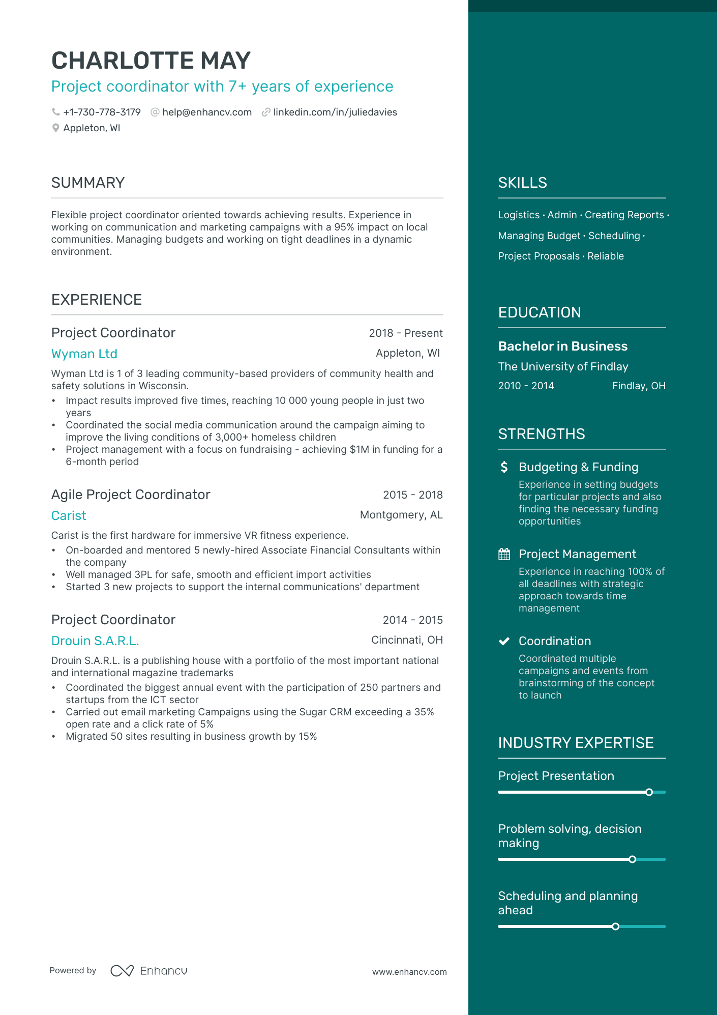 5 Project Coordinator Resume Examples & Guide for 2024