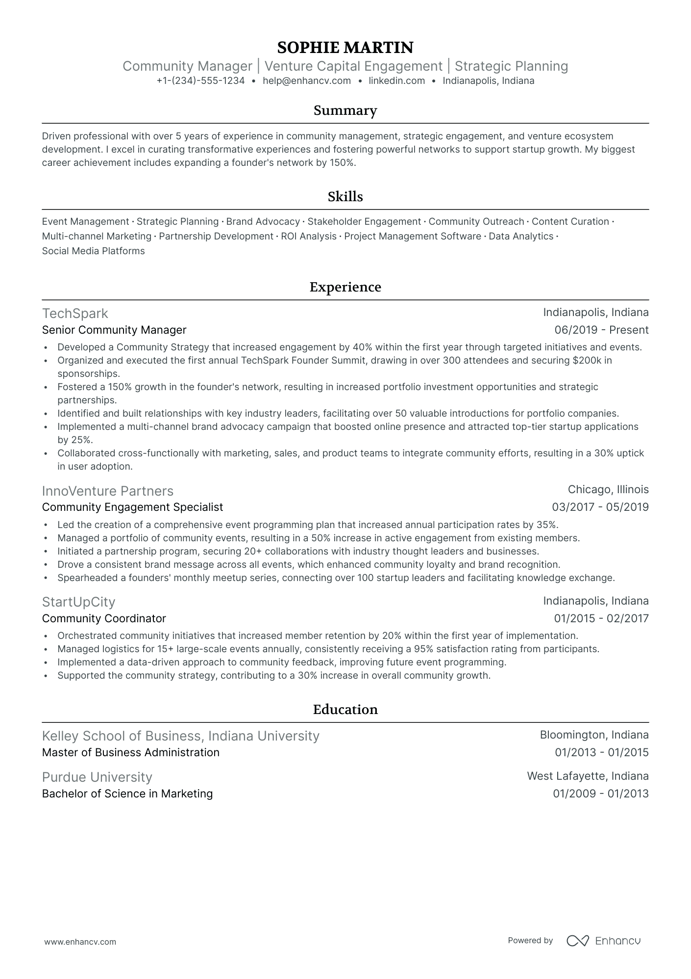 5 Community Manager Resume Examples & Guide for 2024