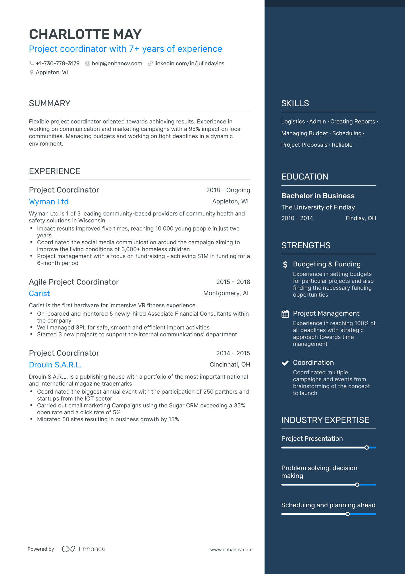 5 Project Coordinator Resume Examples & Guide for 2024