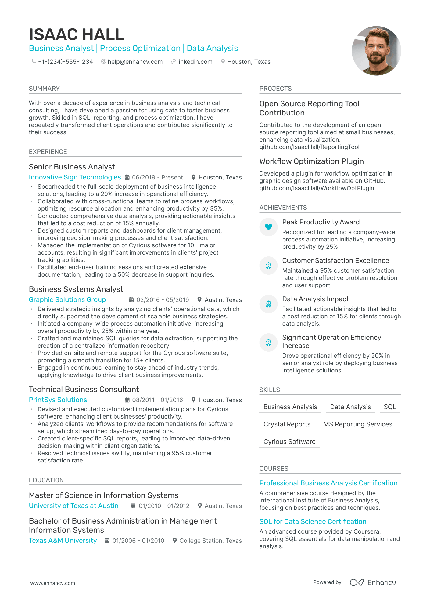 5 Software Business Analyst Resume Examples & Guide for 2024