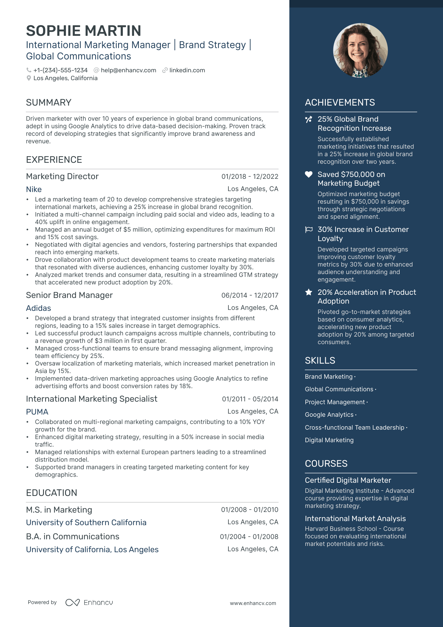 5 International Marketing Manager Resume Examples & Guide for 2024