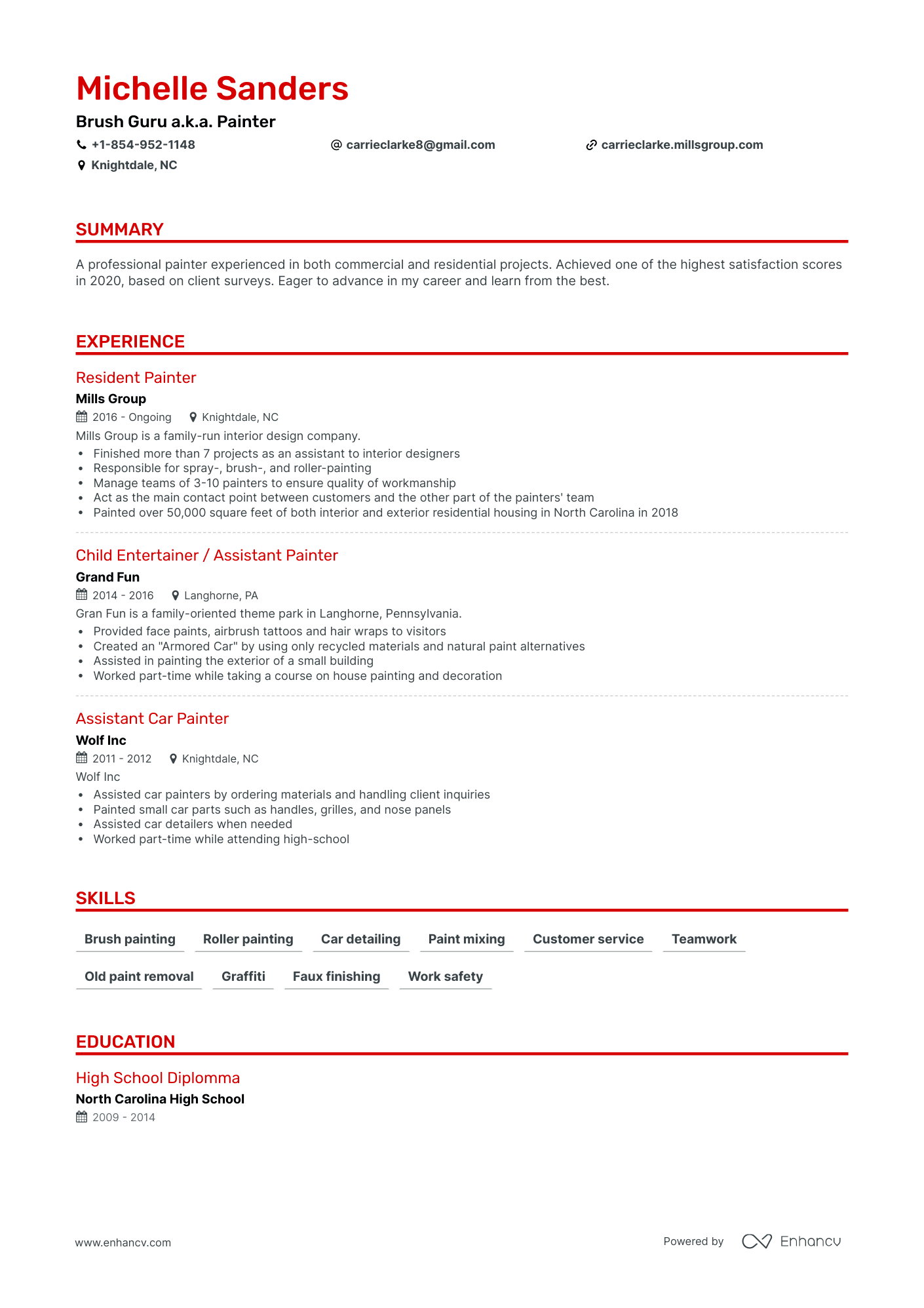 Painter Resume Examples amp Guide - AHR0cHM6Ly9jZG4uZW5oYW5jdi5jb20vcHJlZGVmaW5lZC1leGFtcGxlcy9jYUs3dzBzRDZ5YU5CczVTZTRkVGp3dTRQYzVQMmQyTmJiOUpKZUxIL2ltYWdlLnBuZw~~. 