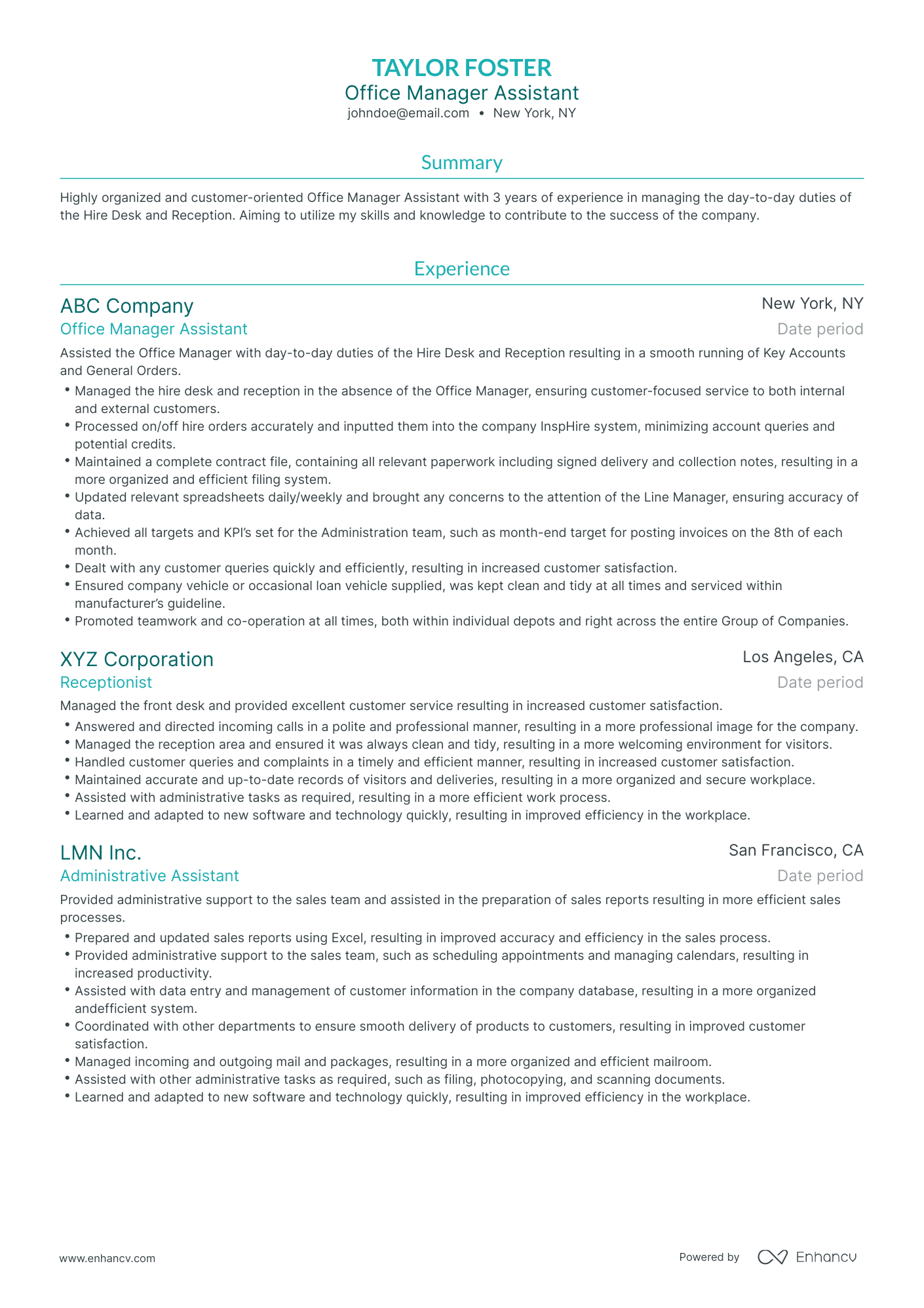 office manager resume examples 2023