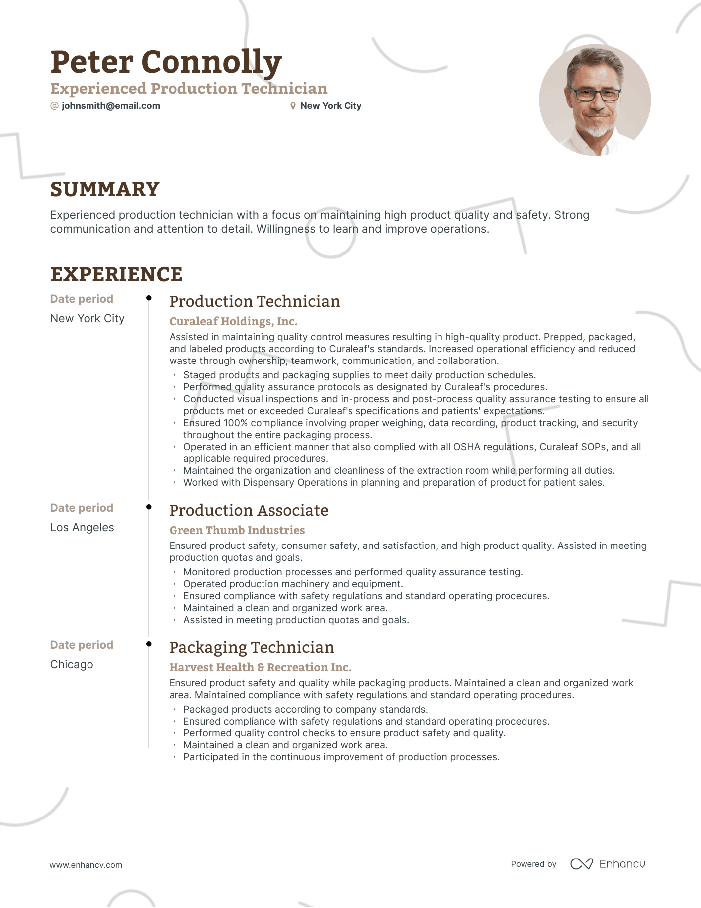 5 Production Technician Resume Examples & Guide For 2023