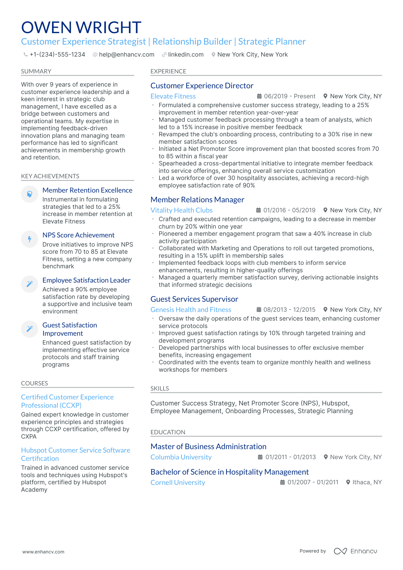 10 Hospitality Manager Resume Examples & Guide for 2026