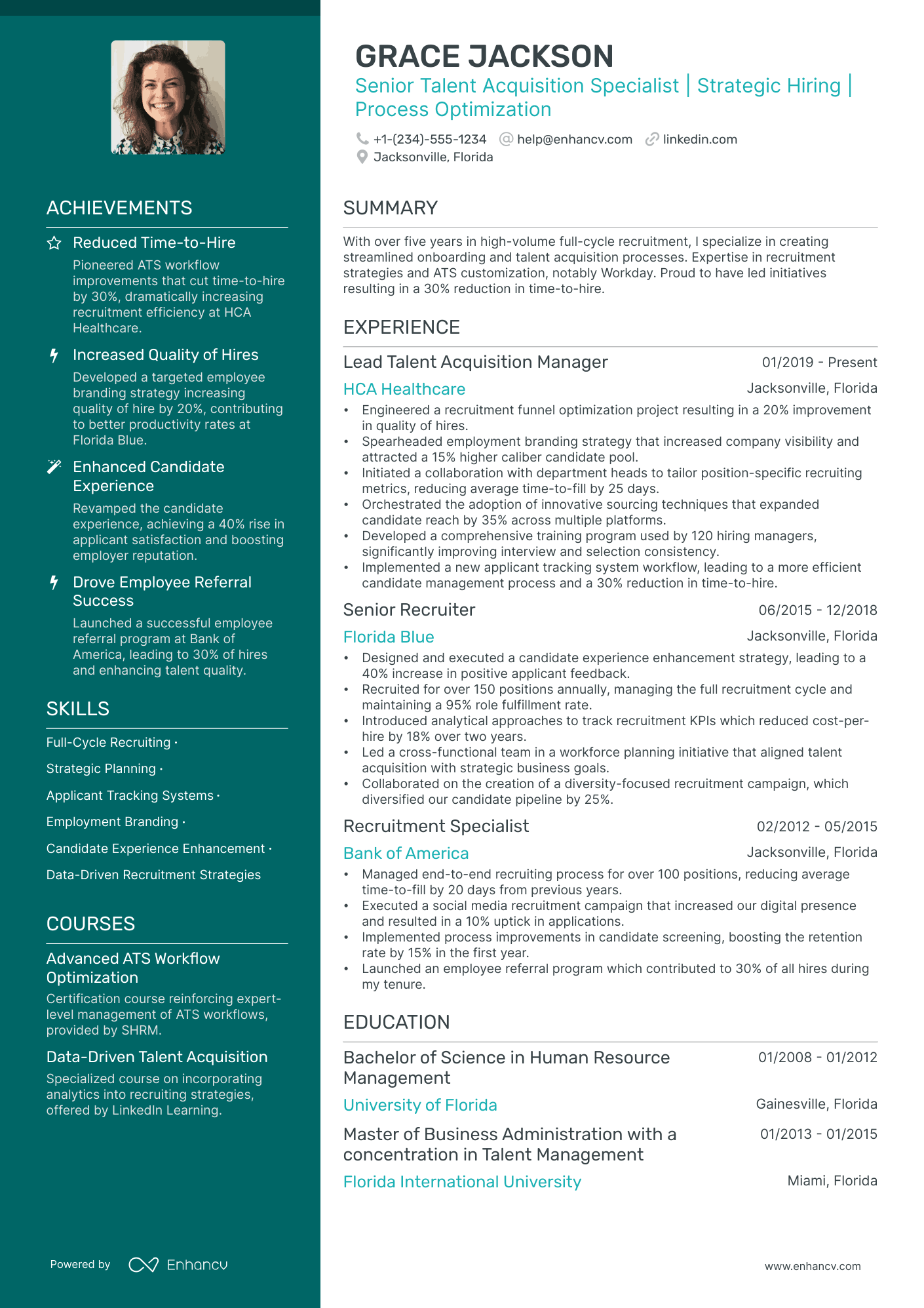 5 Recruitment Manager Resume Examples & Guide for 2024