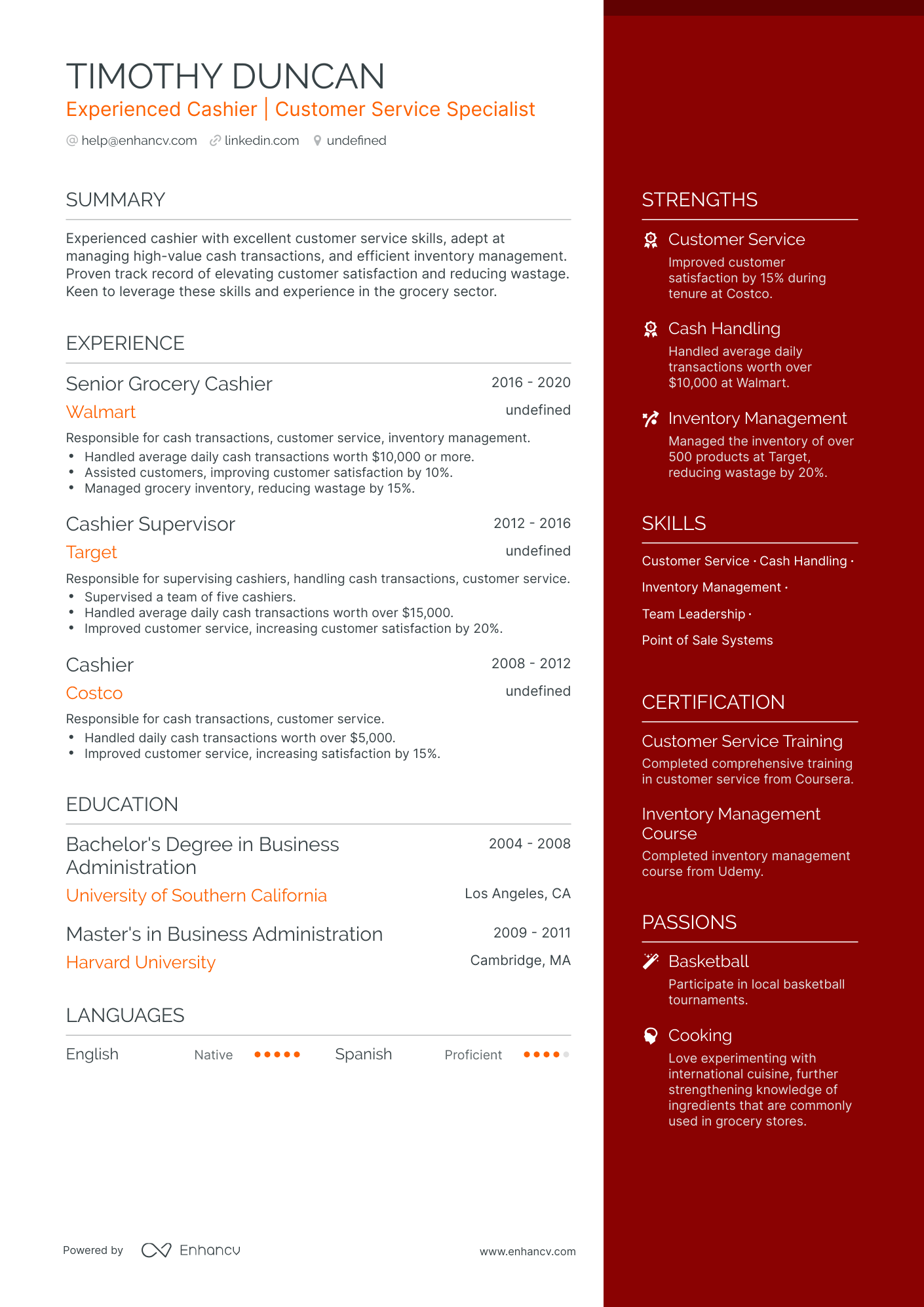 10 Cashier Resume Examples & Guide for 2024