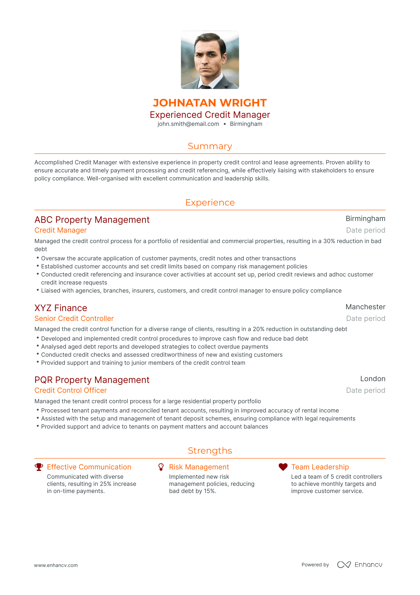 5 Credit Manager Resume Examples Guide For 2024