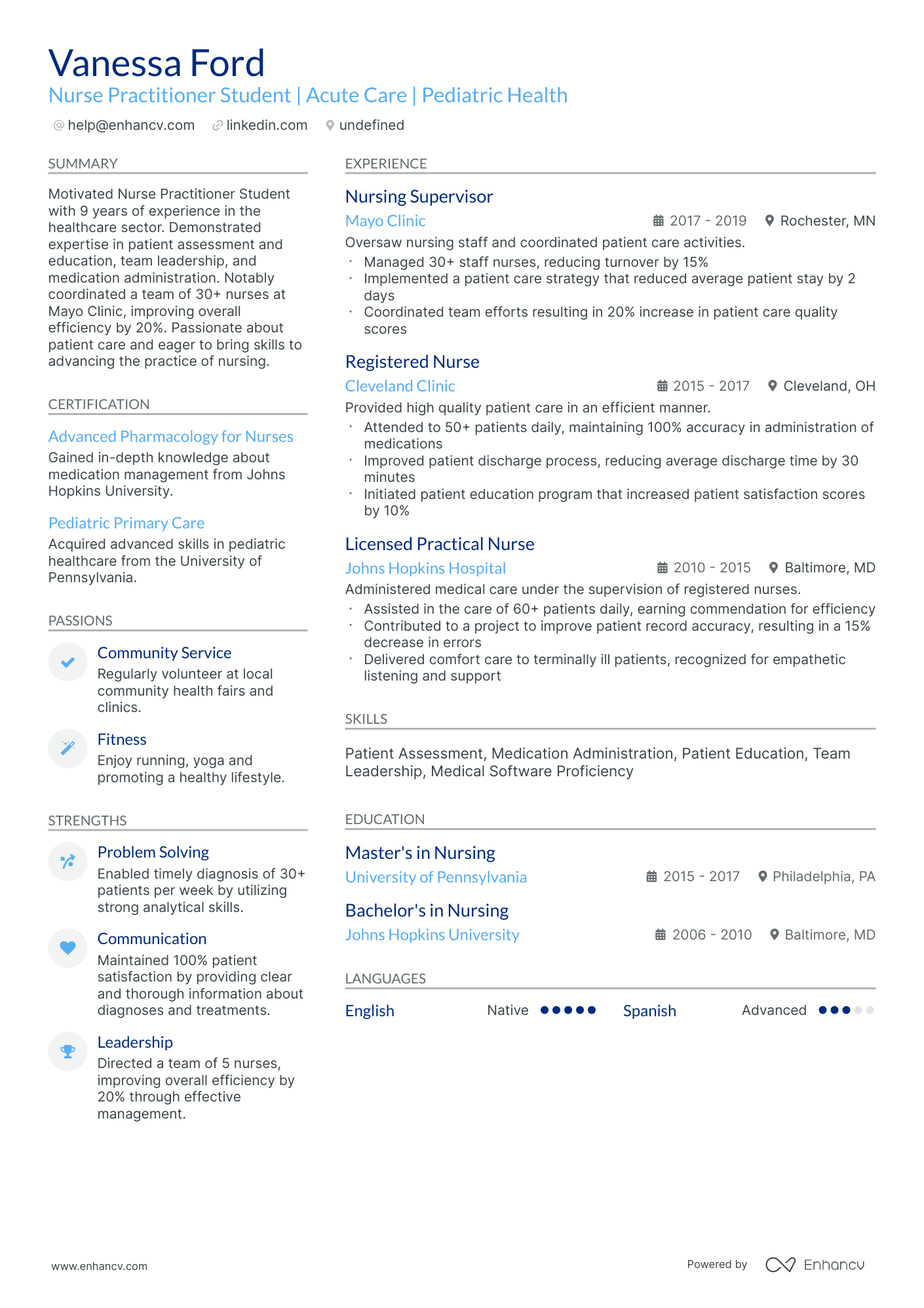 10 Nurse Practitioner Student Resume Examples & Guide for 2026