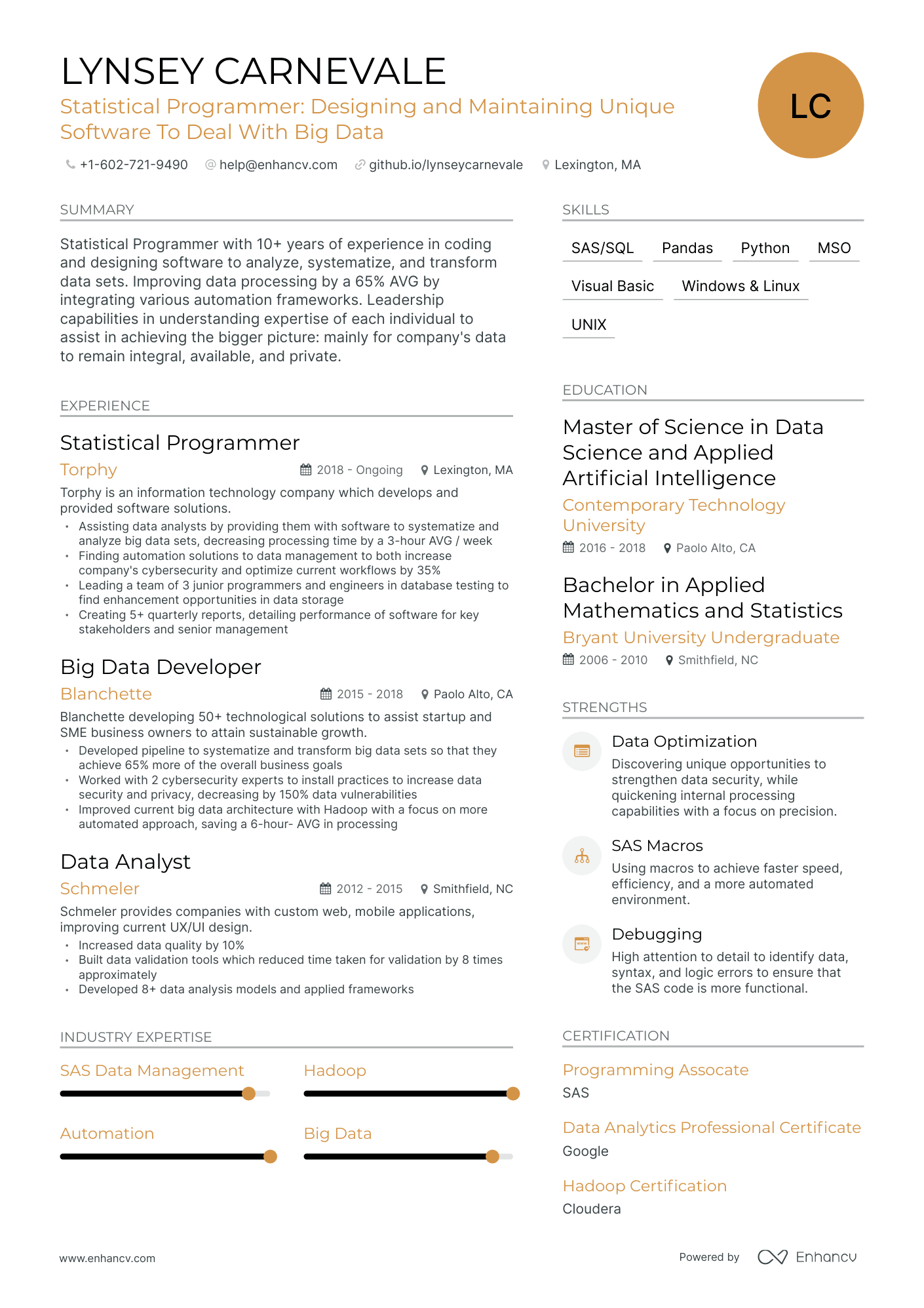 5 Statistical Programmer Resume Examples & Guide for 2023