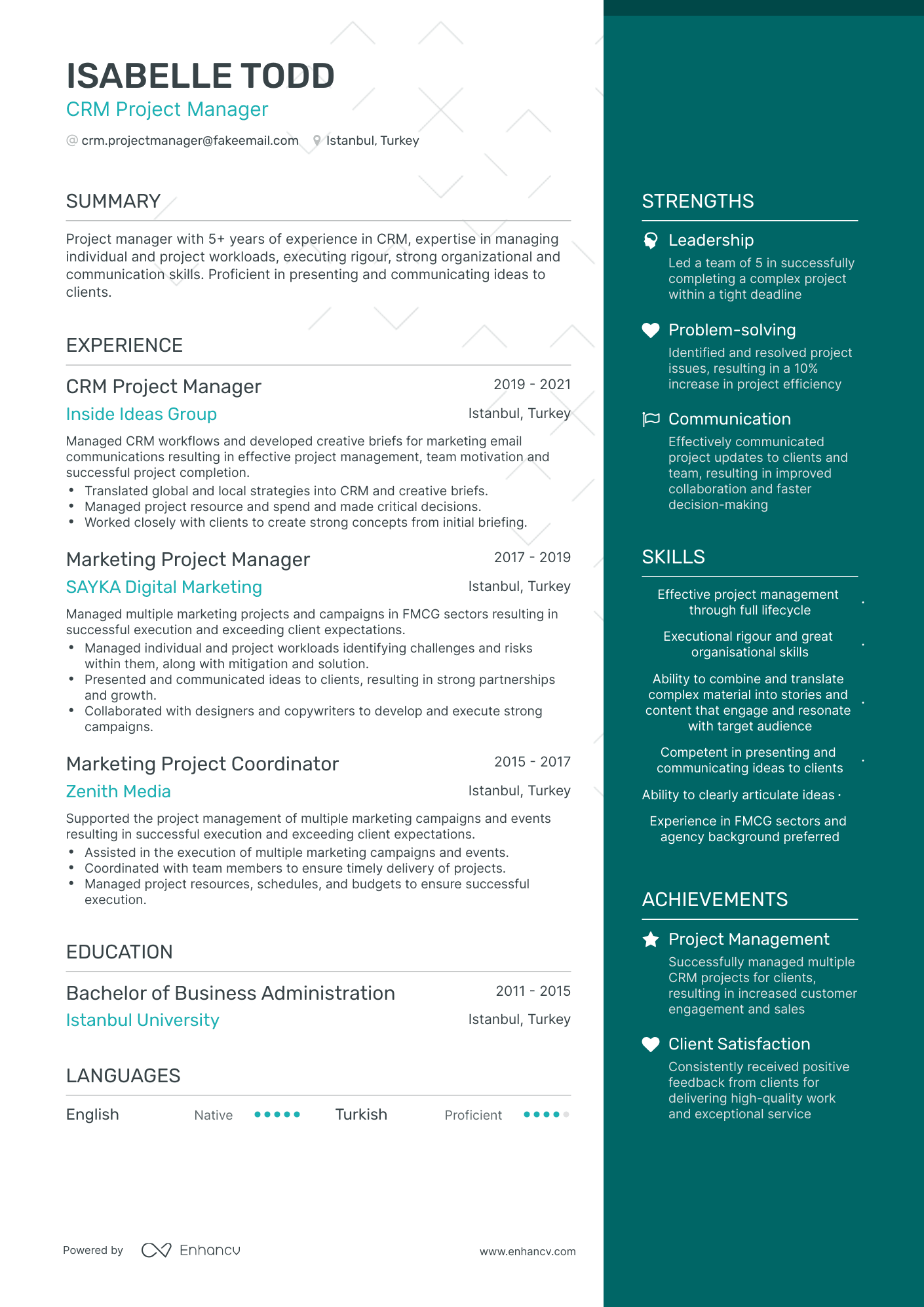 5 CRM Project Manager Resume Examples & Guide for 2024