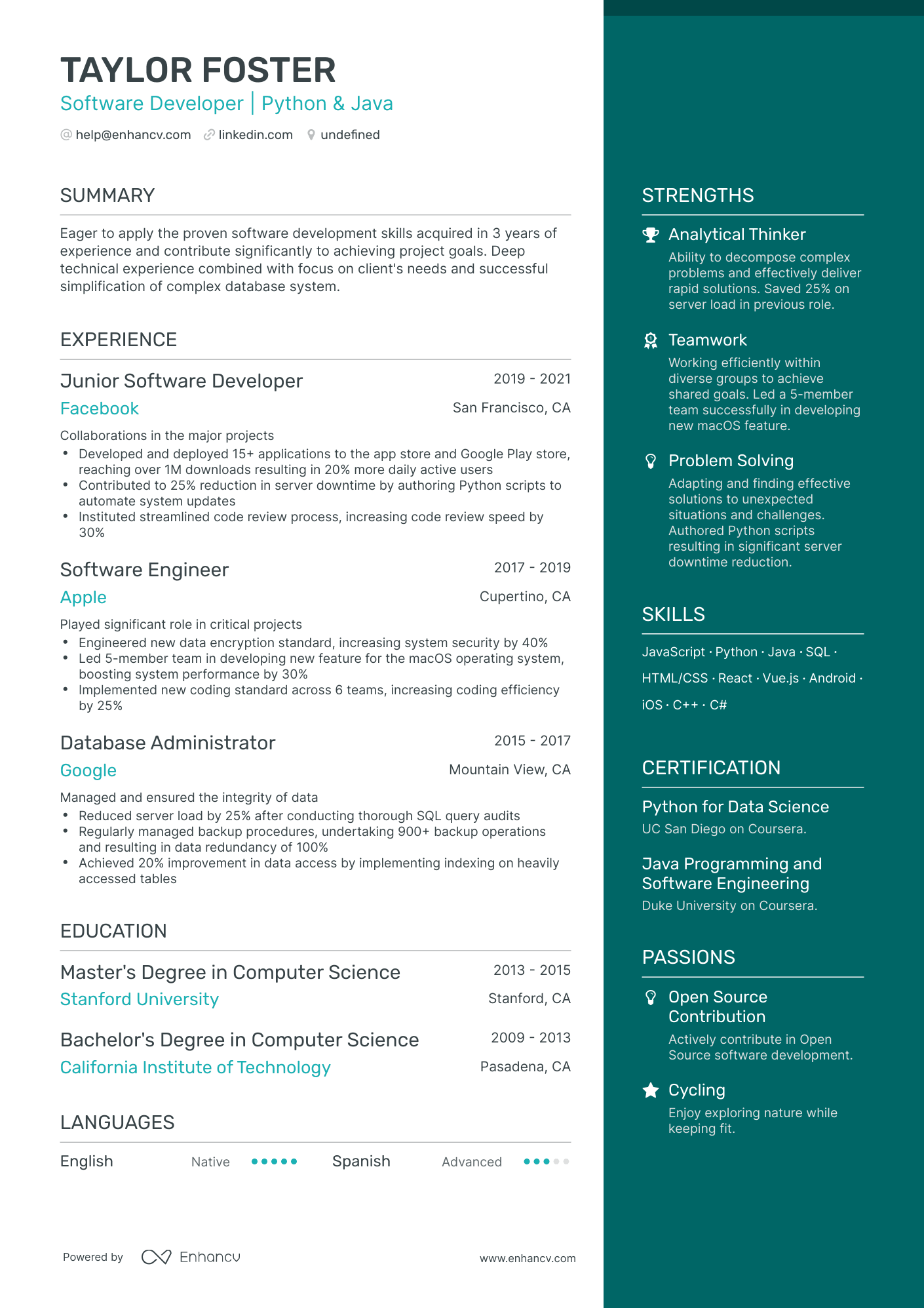 5 Entry-level Computer Science Resume Examples & Guide for 2024